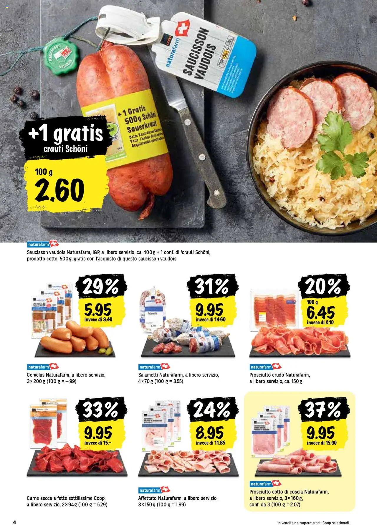 Coop - Una settimana di azioni – gültig ab 16.10.2025 | Seite: 4 | Produkte: Salami