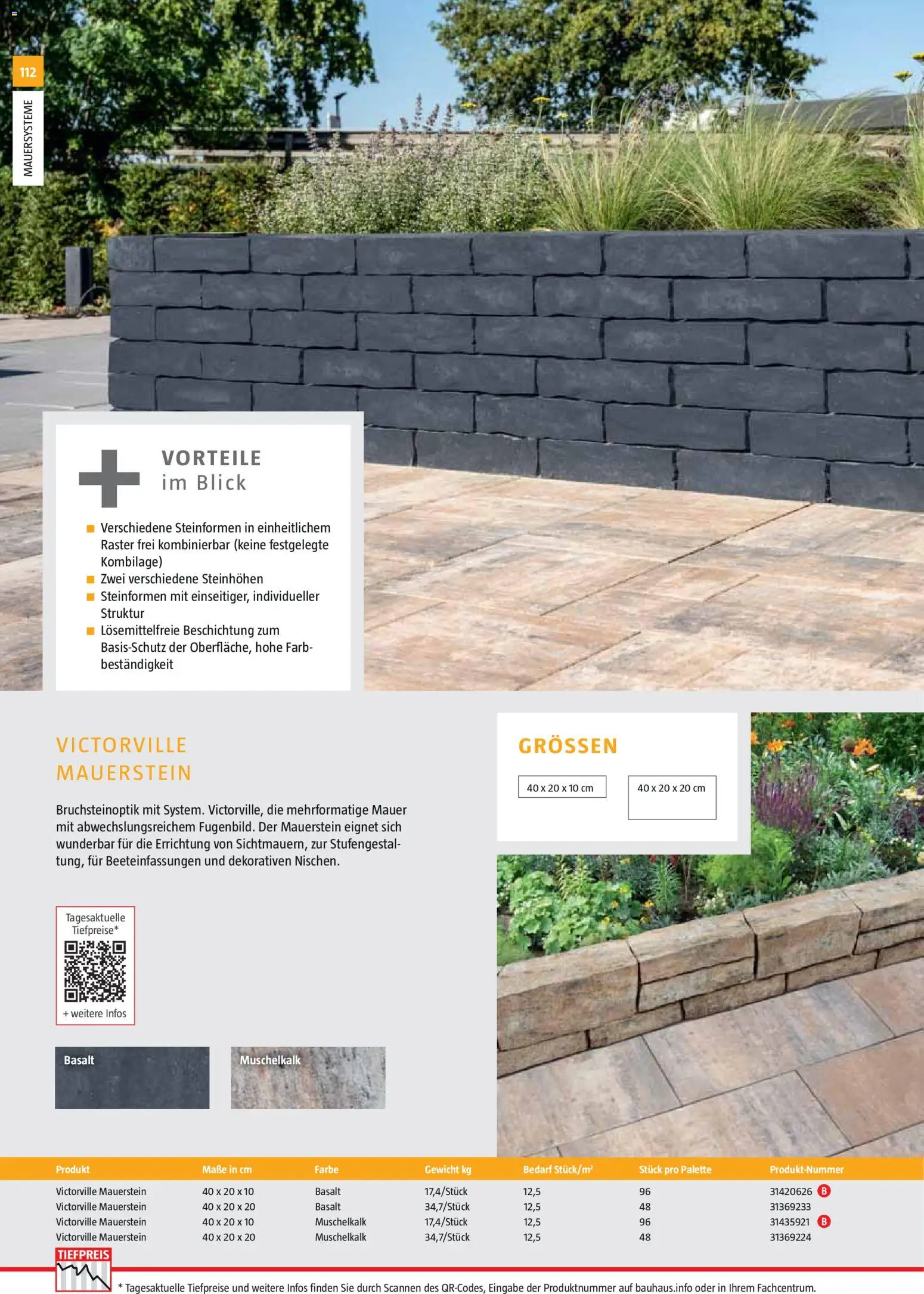 Bauhaus Gartenbaumaterialien gültig ab 01.04.2026 | Seite: 112 | Produkte: Gewicht