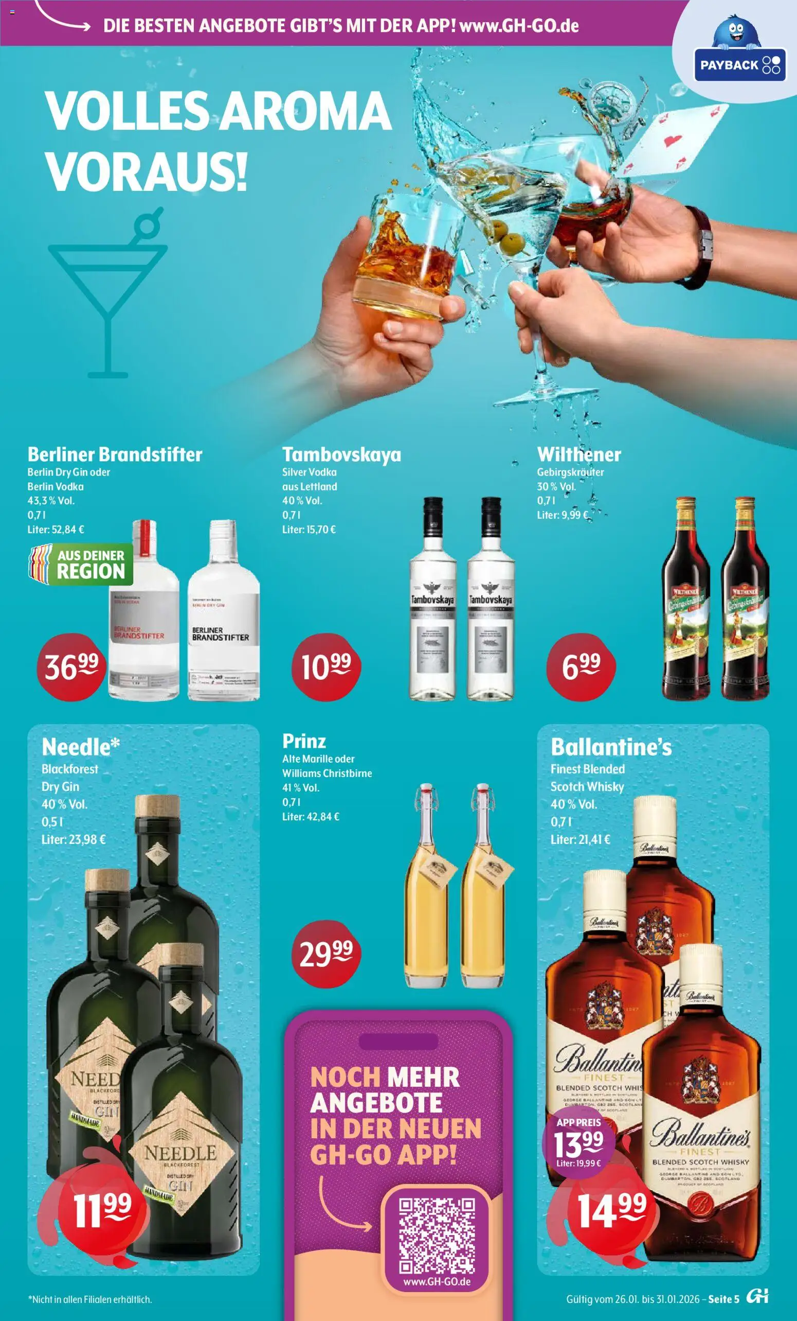 Getränke Hoffmann Prospekt 	 – gültig ab 26.01.2026 | Seite: 5 | Produkte: Berliner, Whisky, Wilthener, Vodka