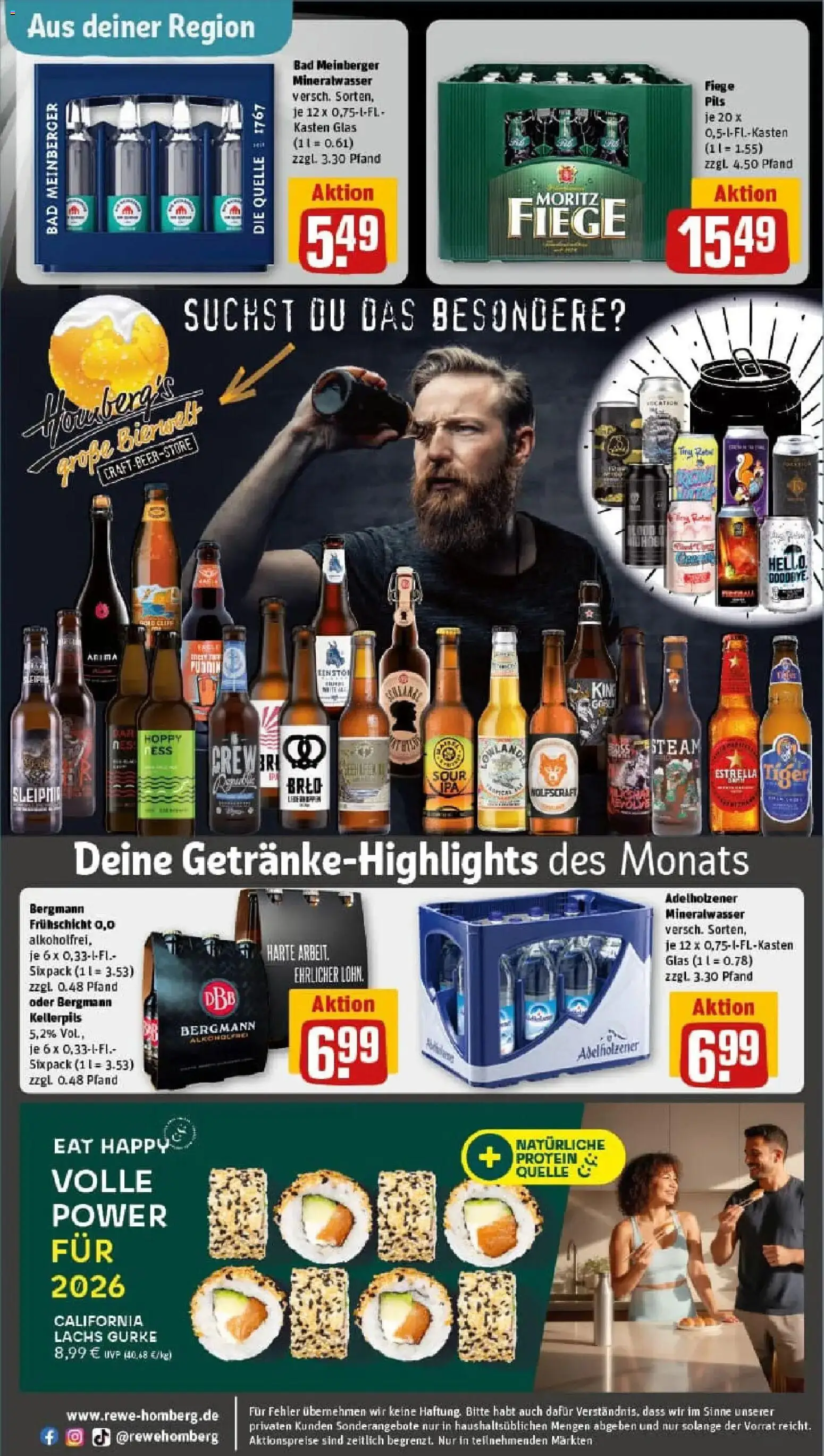 Rewe prospekt Dortmund	 – gültig ab 26.01.2026 | Seite: 27 | Produkte: Bad, Adelholzener, Mineralwasser, Lachs
