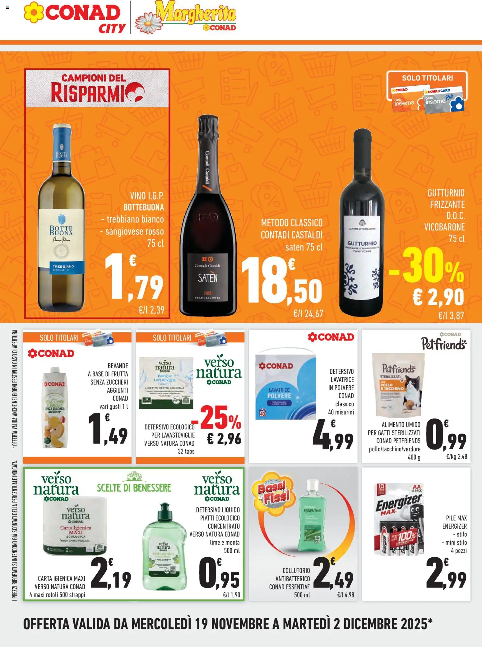 Volantino Conad del 19.11.2025 | Pagina: 12 | Prodotti: Limone, Vino, Lavatrice, Menta