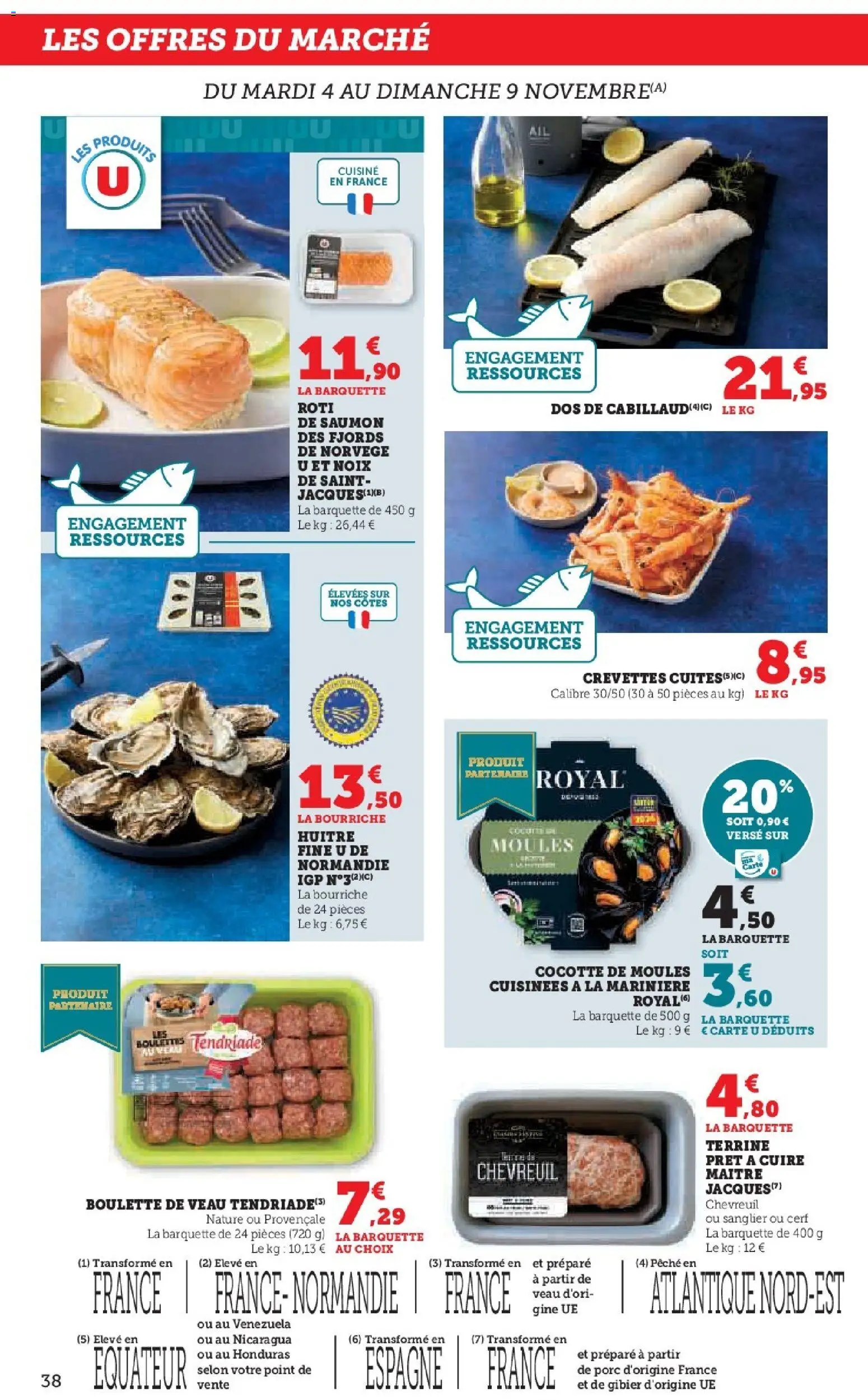 {H1} | Page: 38 | Produits: Pêche, Dos de cabillaud, Porc, Noix