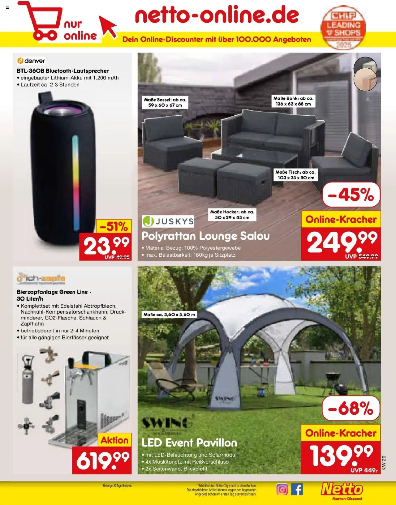 Netto Marken-Discount prospekt Calw-Stammheim	 - gültig ab dem 13.07.2025 | Seite: 49 | Produkte: Hocker, Sessel, Tisch