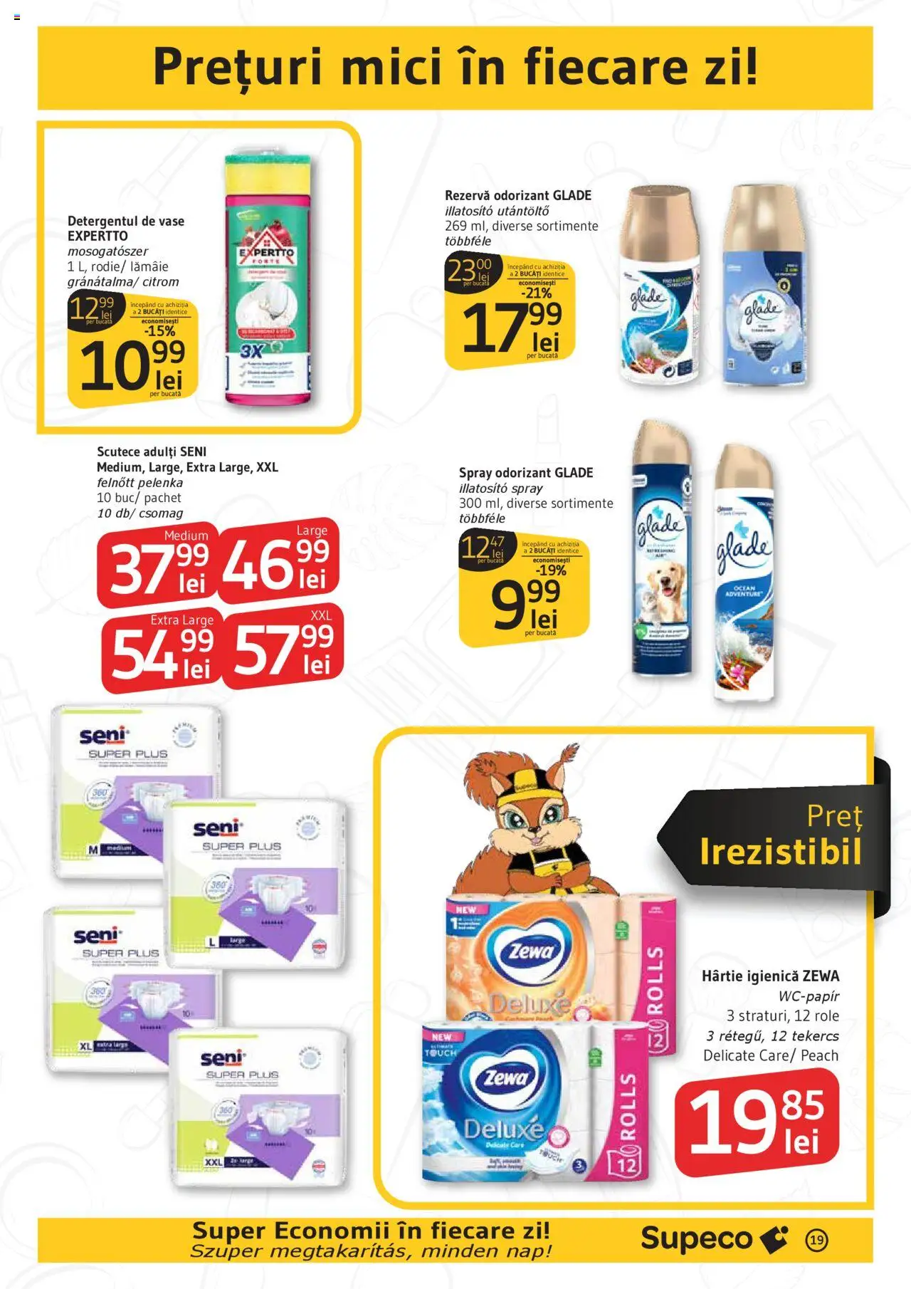 Noul catalog Supeco – valabil de la 16.10.2025 | Pagină: 19 | Produse: Role, Mici, Scutece, Lămâie
