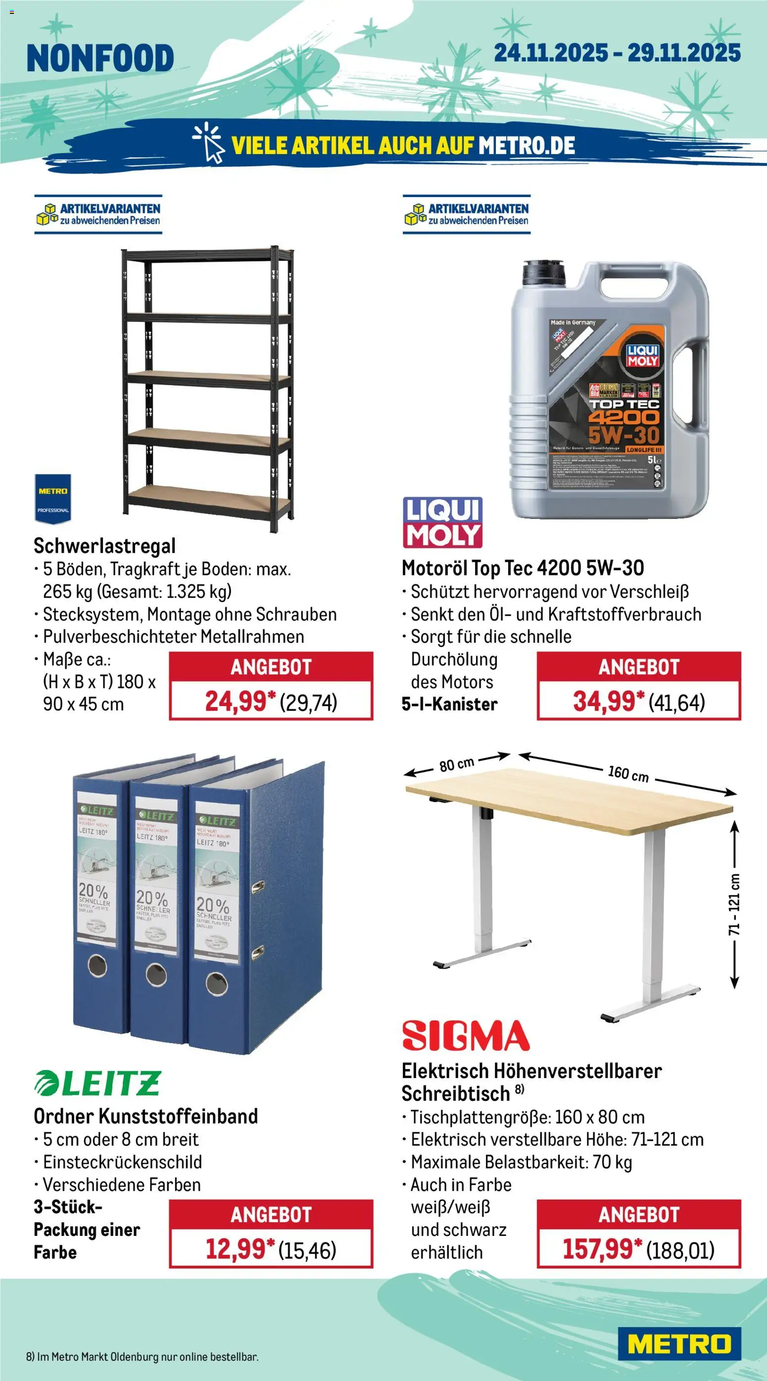 Metro - Black Friday – gültig ab 24.11.2025 | Seite: 27 | Produkte: Top, Öl, Schwerlastregal