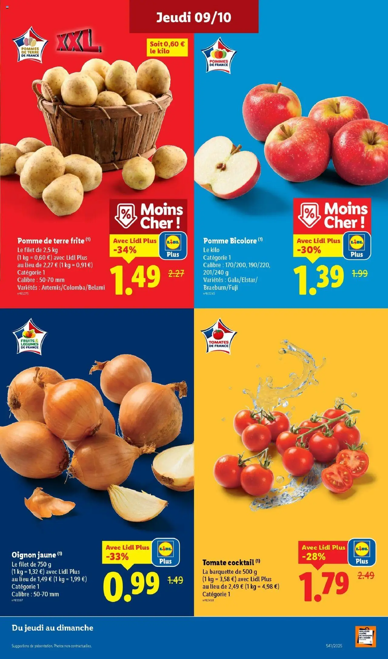 {H1} | Page: 3 | Produits: Pomme bicolore, Pomme, Pomme de terre, Oignon