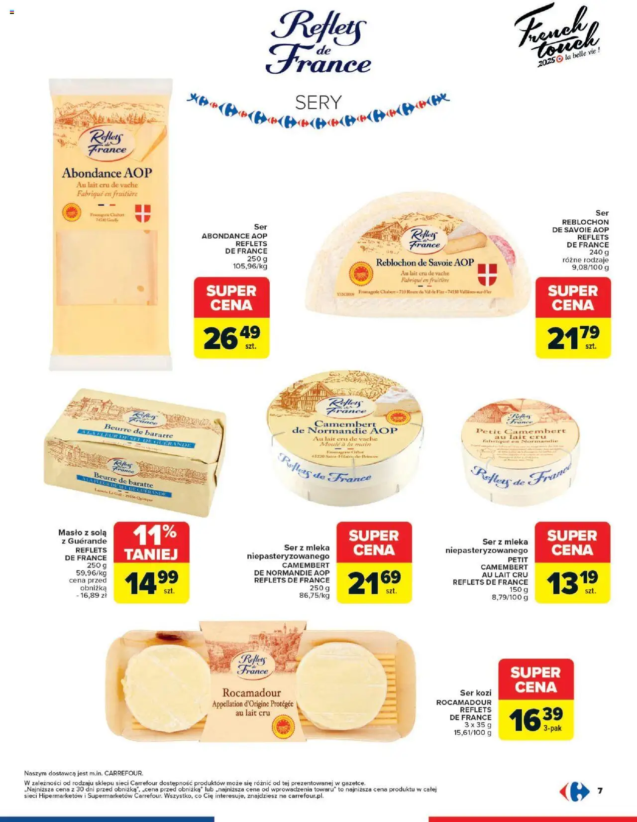 Carrefour Gazetka - French Touch od 13.10.2025 | Strona: 7 | Produkty: Ser kozi, Mleka, Masło, Ser
