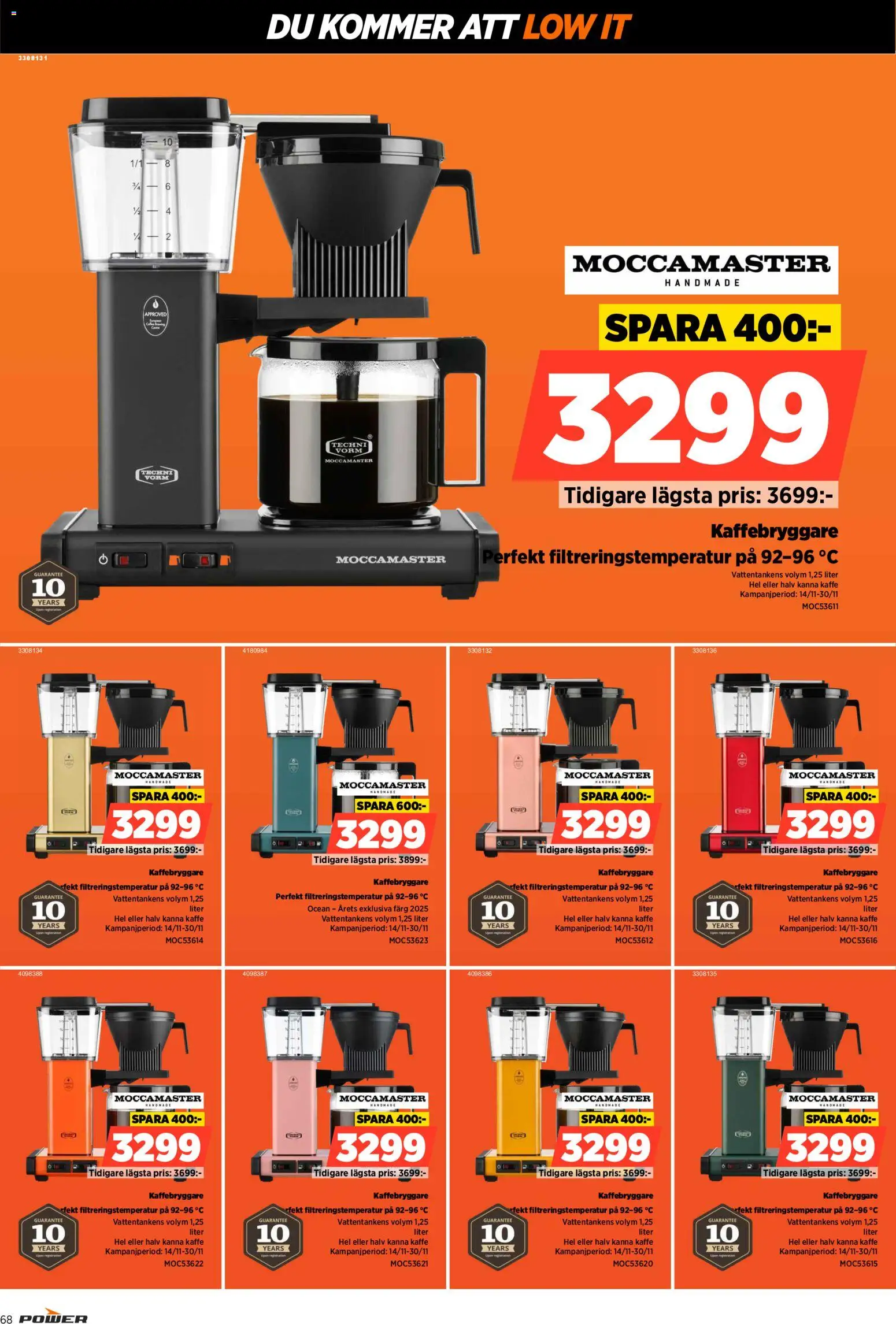 Power reklamblad aktuell från 17.11.2025 | Sida: 68 | Produkter: Kaffebryggare, Kaffe