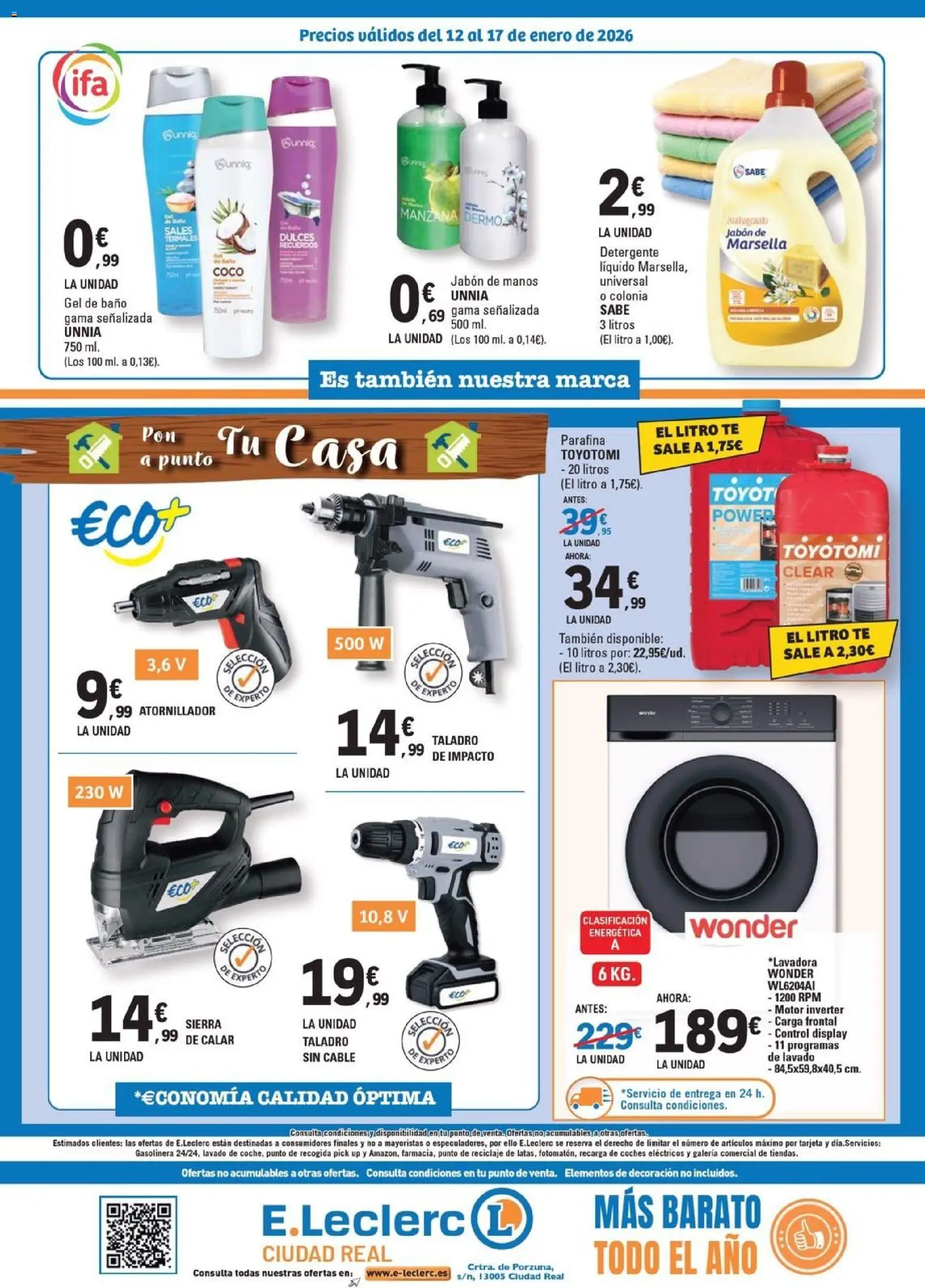 E.Leclerc folleto │ válido desde el 12.01.2026 | Página: 2 | Productos: Jabón, Detergente, Τυρόπιτα, Manzana