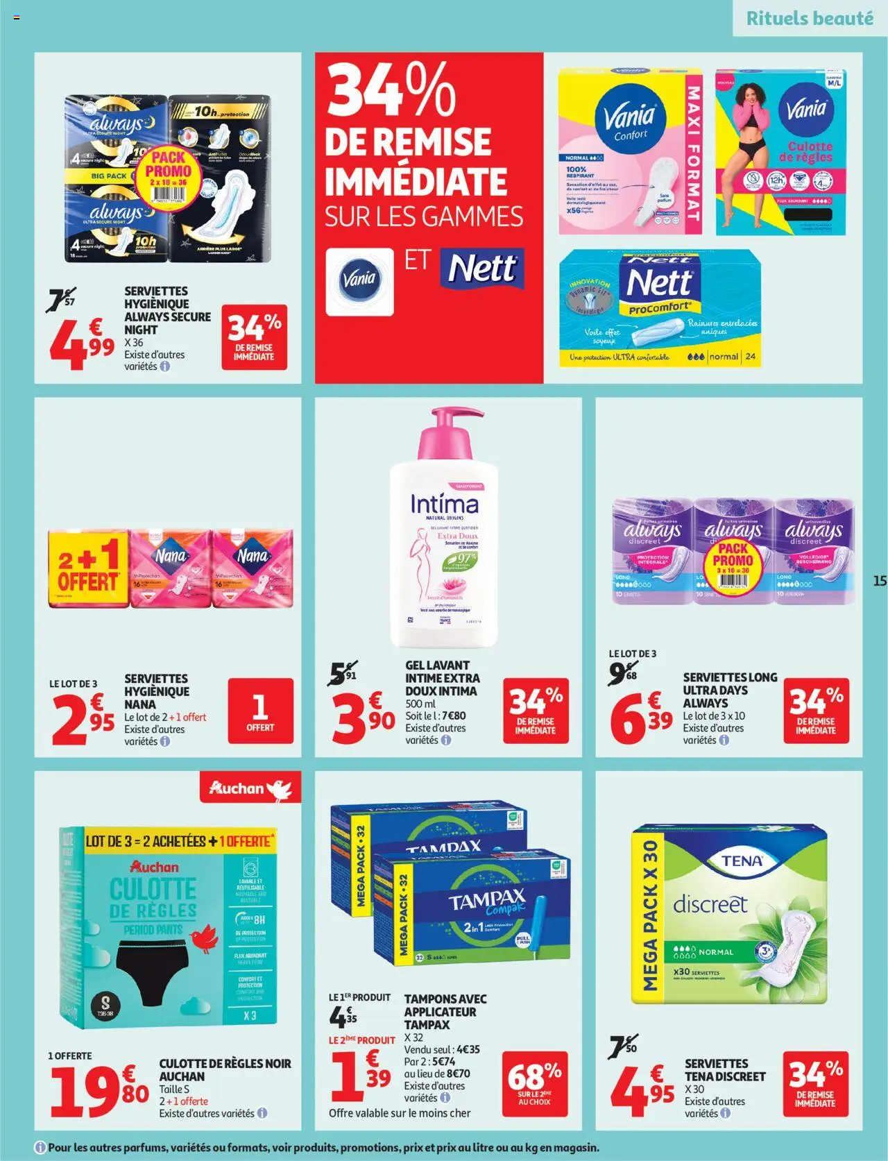  | Pagina: 15 | Producten: Tampons, Gel, Parfum