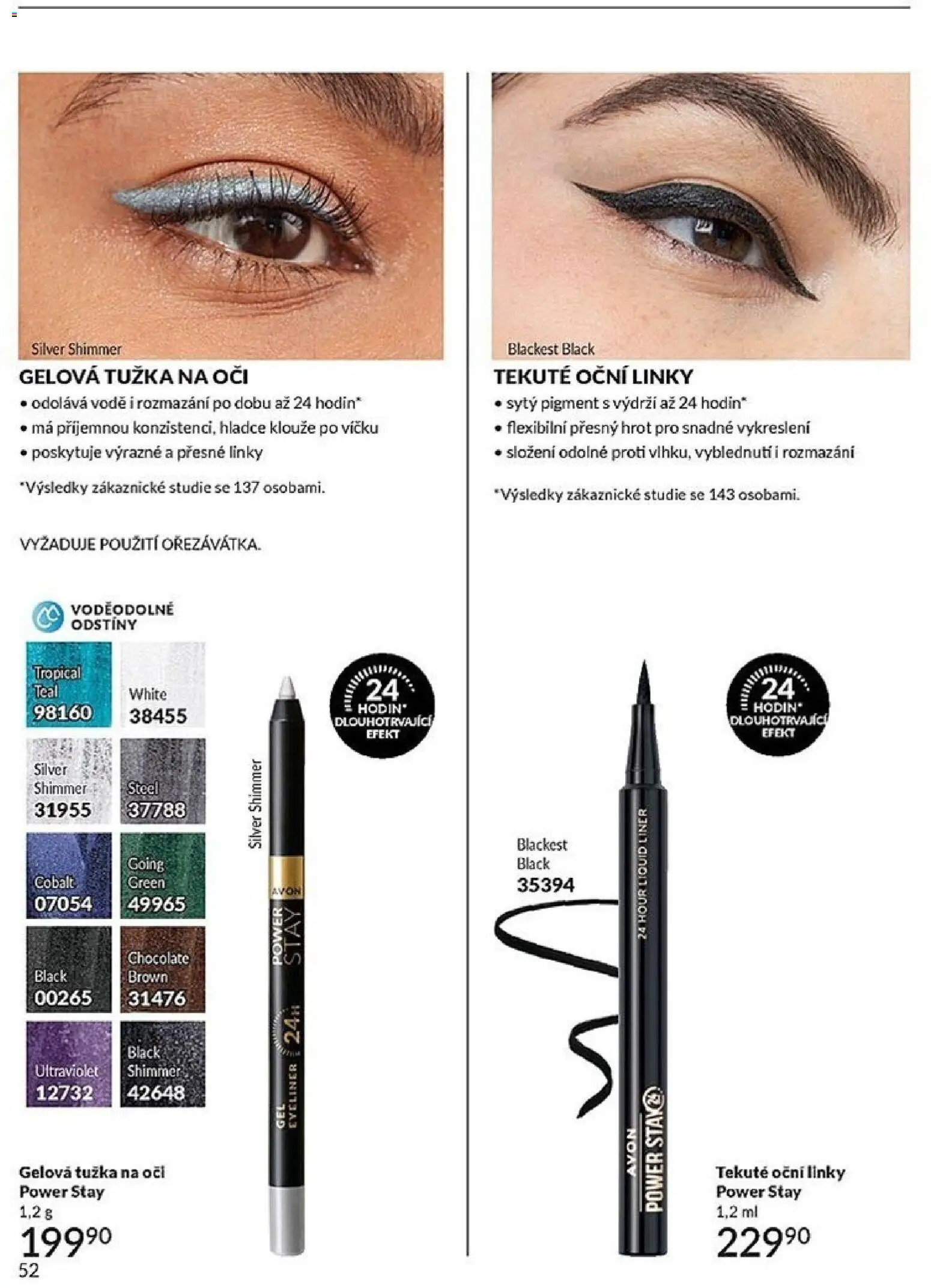 Avon Katalog 04/2026 od 01.04.2026 | Strana: 52 | Produkty: Oční linky, Tužka, Tužka na oči