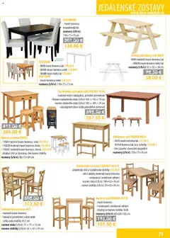 IDEA nábytok leták platný od 01.10.2025 | Strana: 71 | Produkty: Jedálenské stoličky, Stoličky, Jedálenský stôl, Stôl