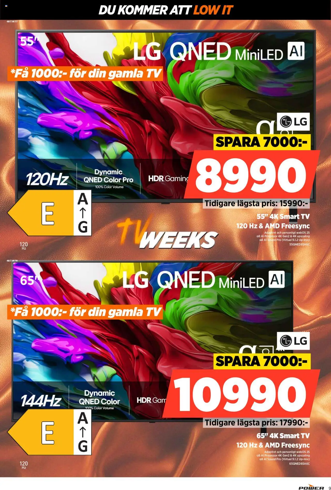 Power reklamblad aktuell från 29.09.2025 | Sida: 9 | Produkter: Smart tv, Tv