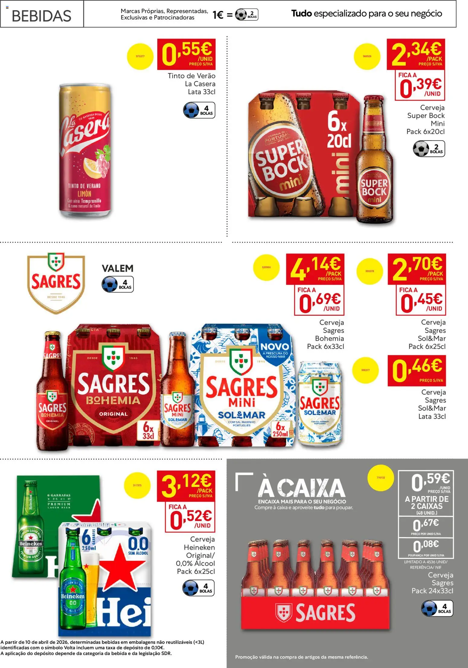 Recheio Horeca │ válido de 07.04.2026 | Página: 28 | Produtos: Super bock, Caixa, Cerveja, Bebida