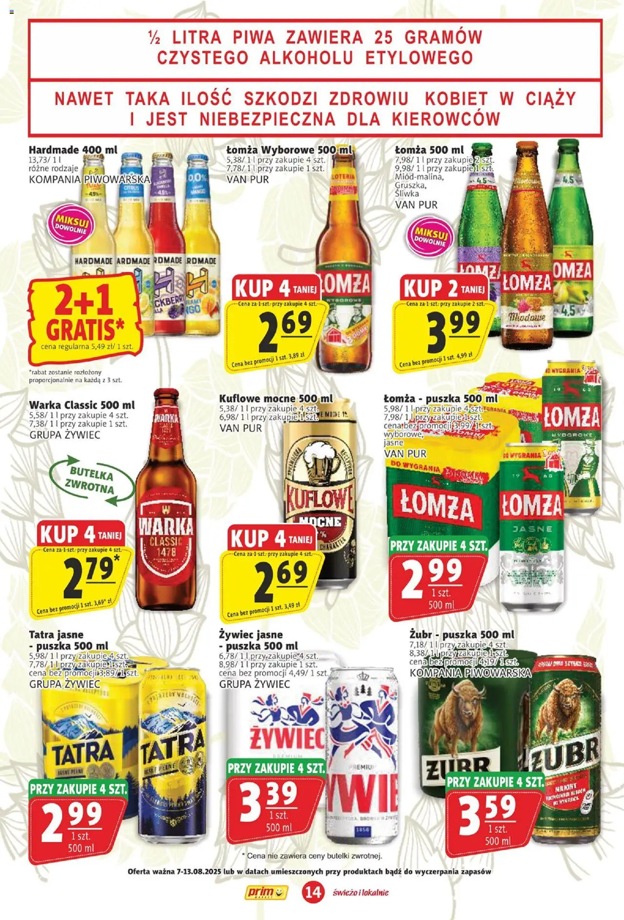 Prim Market Gazetka od 07.08.2025 | Strona: 14 | Produkty: Gra, Warka