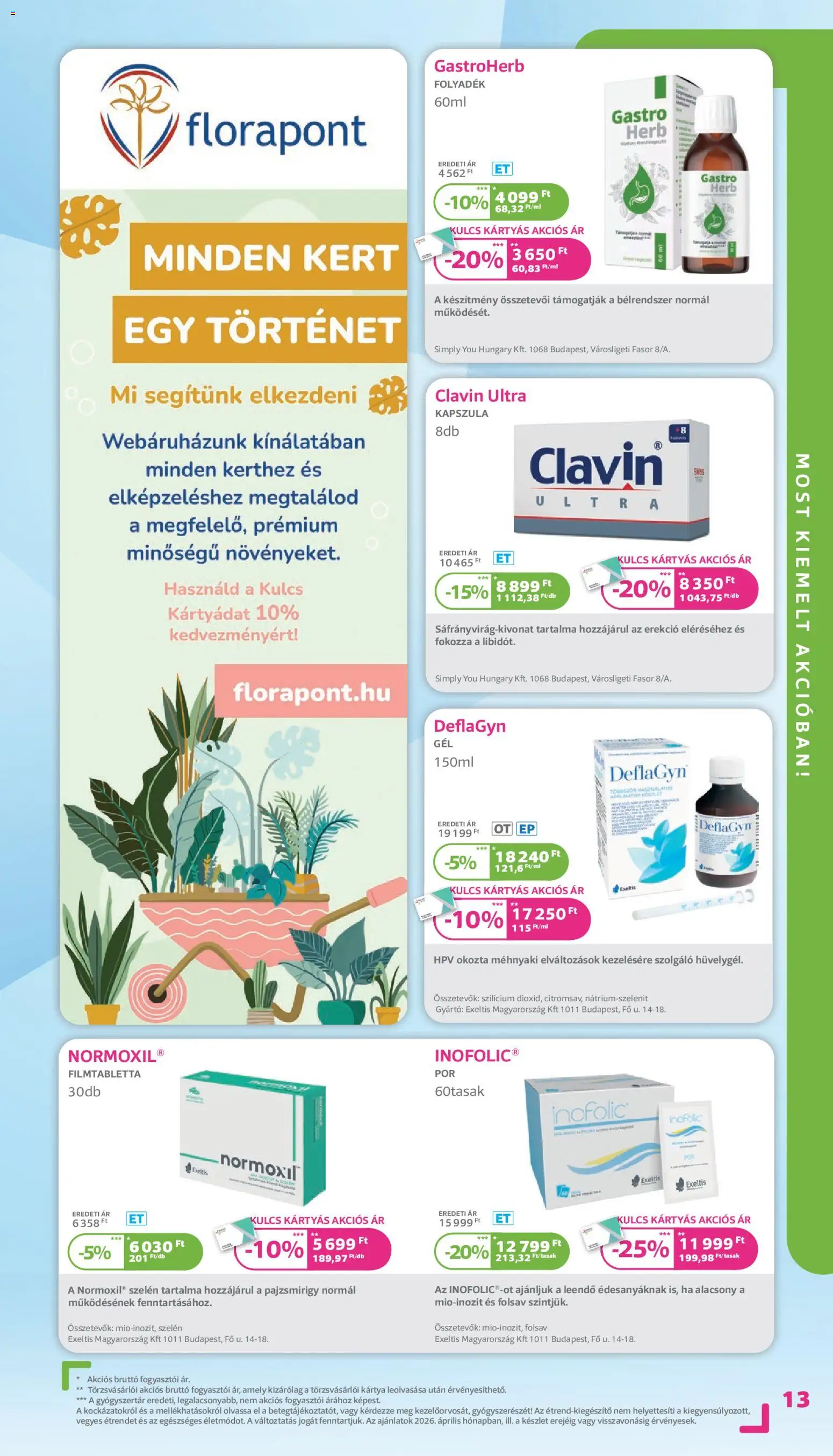 Kulcs Patika akciós ujság - amely érvényes a következő dátumtól: 01.04.2026 | Oldal: 13