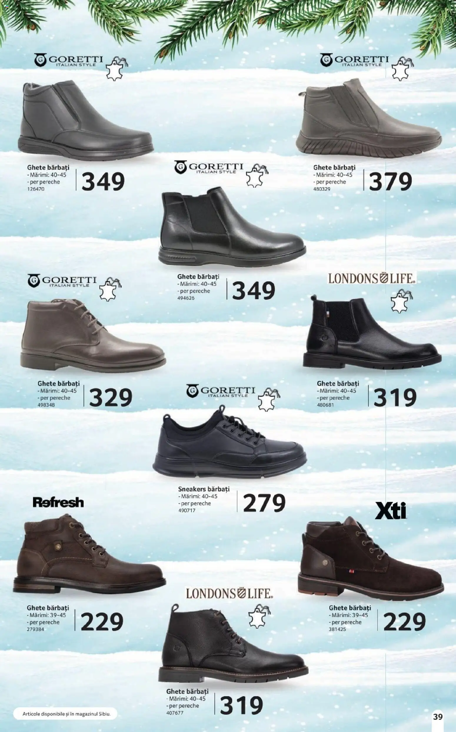 Noul catalog Selgros – valabil de la 14.11.2025 | Pagină: 39 | Produse: Delgeç, Ghete