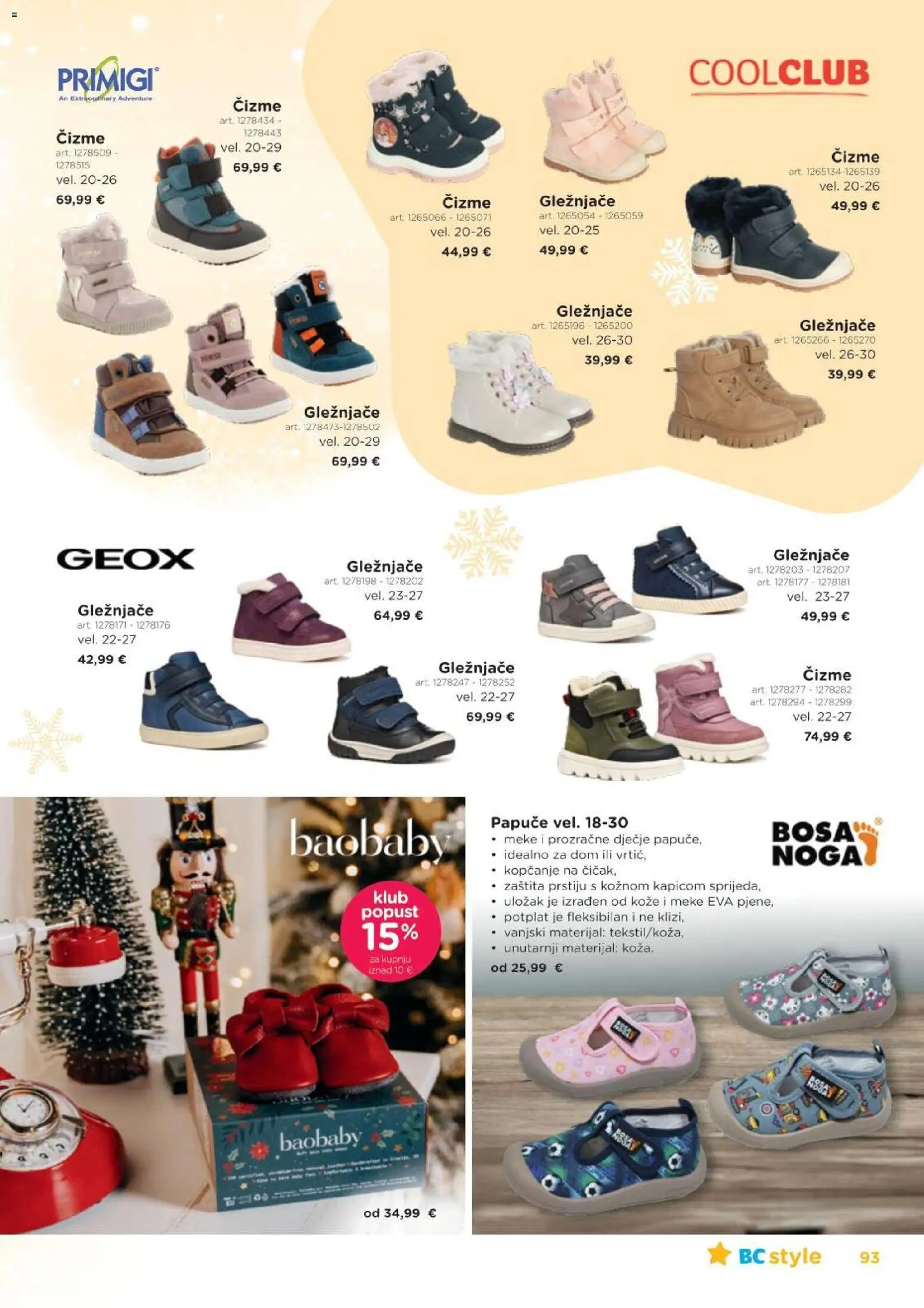 Baby Center katalog | vrijedi od 03.12.2025 | Stranica: 93 | Proizvodi: Čizme, Papuče