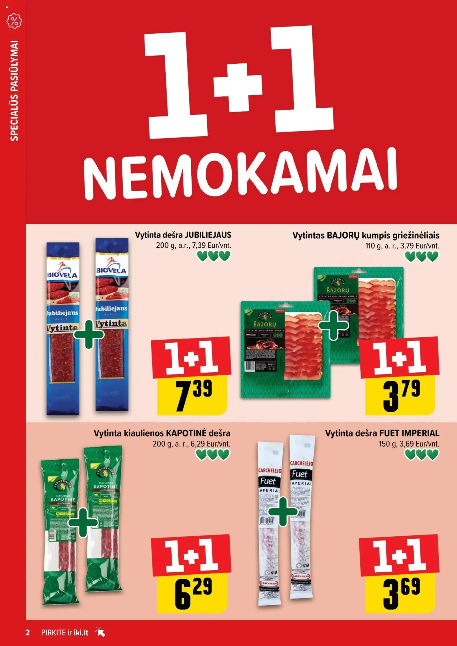 IKI akcijos nuo 27.10.2025 | Puslapis: 2 | Prekių: Kiaulienos, Kumpis, Dešra