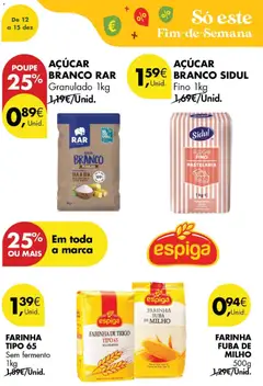 Pré-visualização Pingo Doce Poupe este Fim de Semana válido de 12.12.2025 | Página: 17 | Produtos: Farinha de trigo, Açúcar, Milho