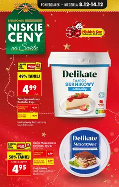 Pogląd oferty "Serek Mascarpone Delikate, 250 g, Serek śmietankowo-kremowy" - ważna od 08.12.2025 | Strona: 7