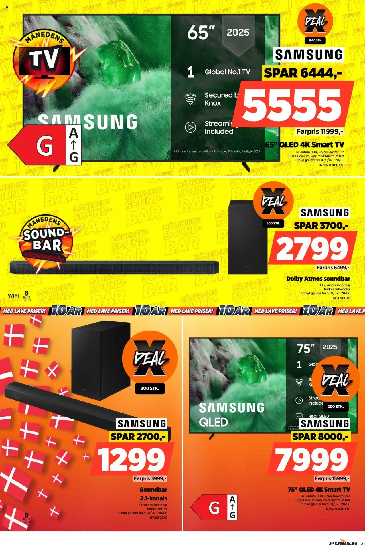 Power Tilbudsavis gyldig fra 22.08.2025 | Side: 21 | Produkter: Soundbar, Smart TV, TV