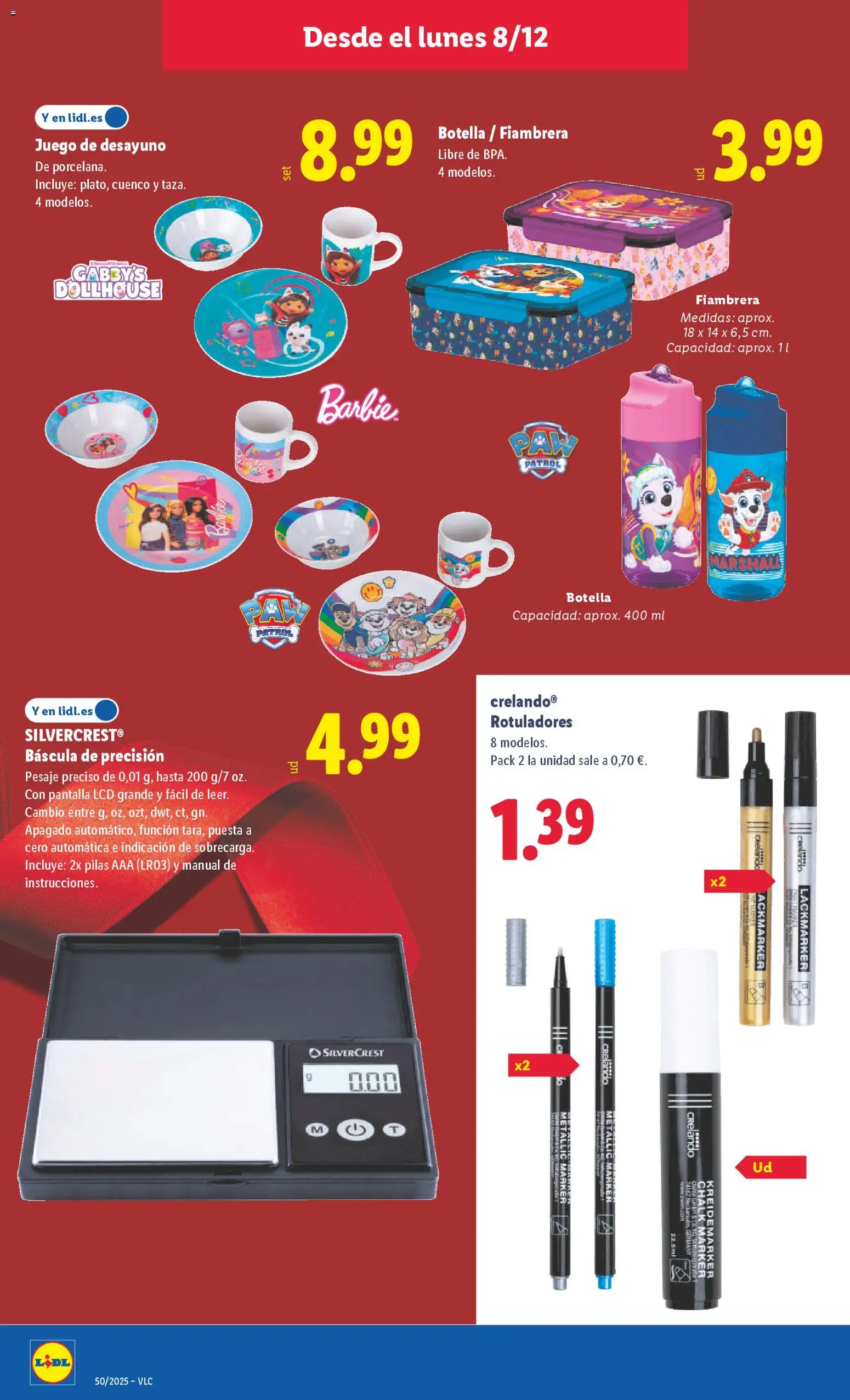 Lidl folleto de bazar │ válido desde el 08.12.2025 | Página: 14 | Productos: Fiambrera
