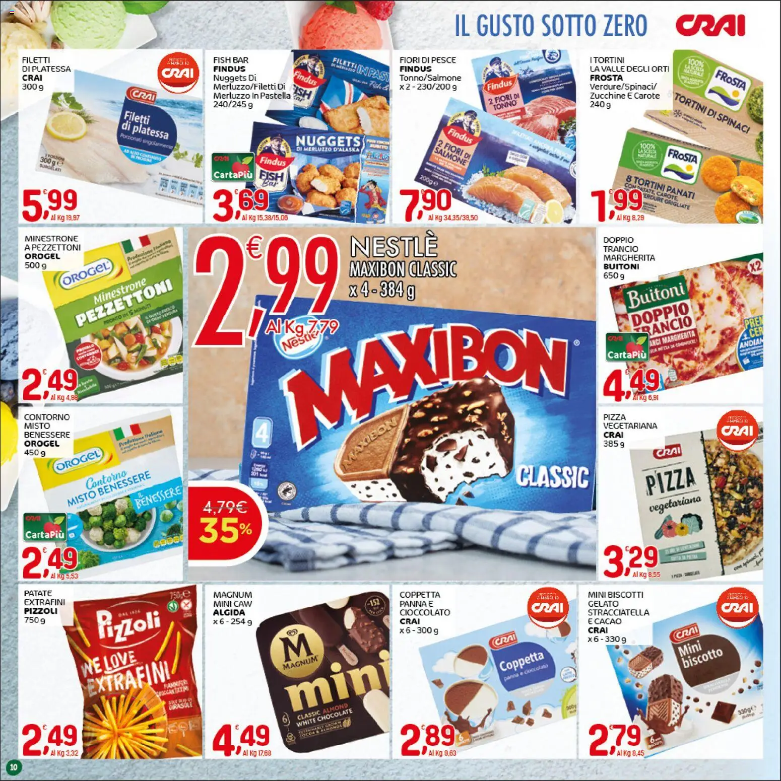 Volantino CRAI del 16.04.2026 | Pagina: 10 | Prodotti: Salmone, Merluzzo, Biscotti, Nuggets