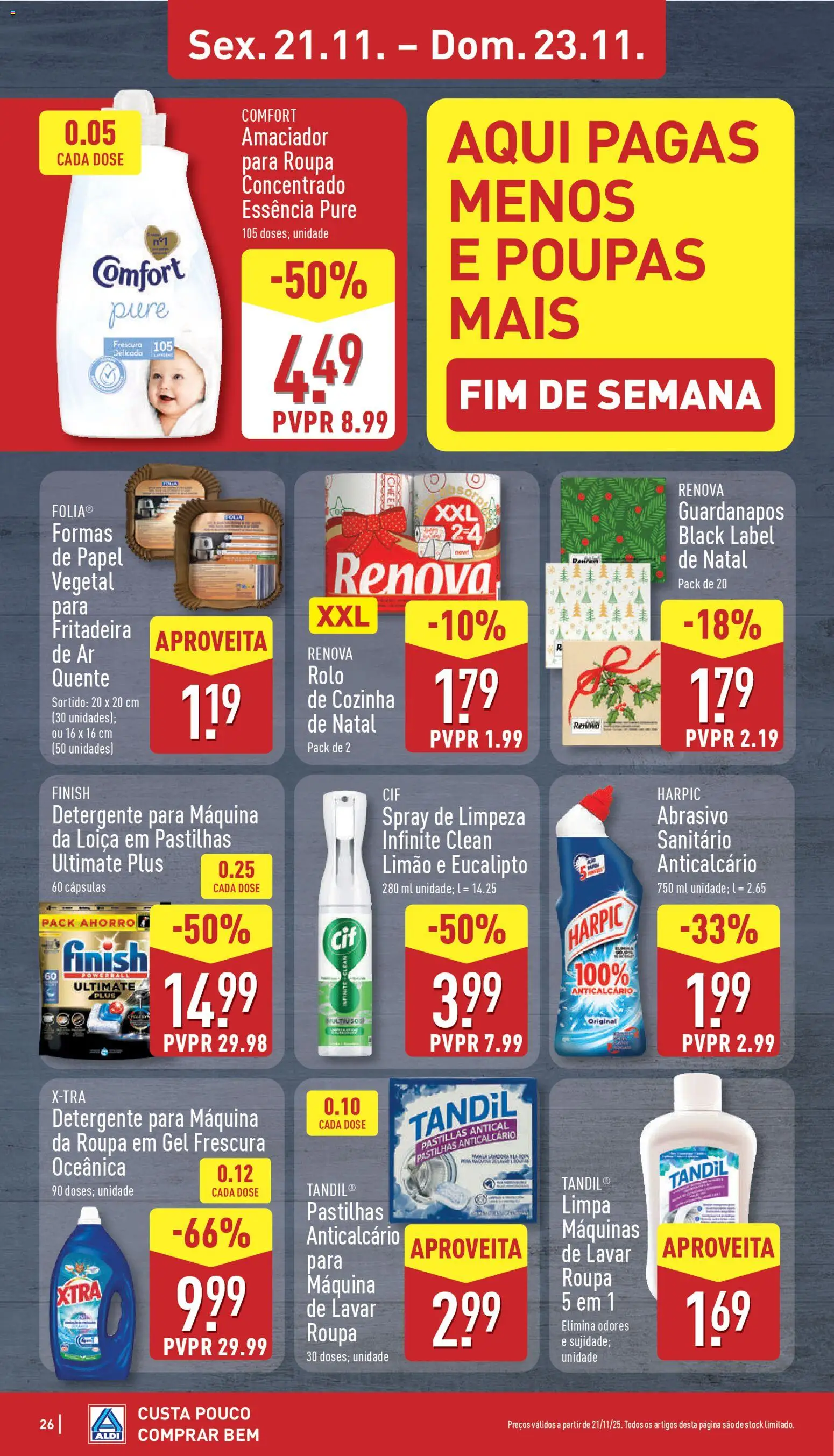 Aldi folheto │ válido de 17.11.2025 | Página: 26 | Produtos: Guardanapos, Detergente