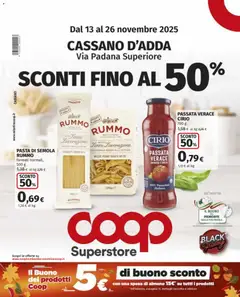 Anteprima del volantino COOP Cassano d'Adda catalogo valido a partire dal 13.11.2025