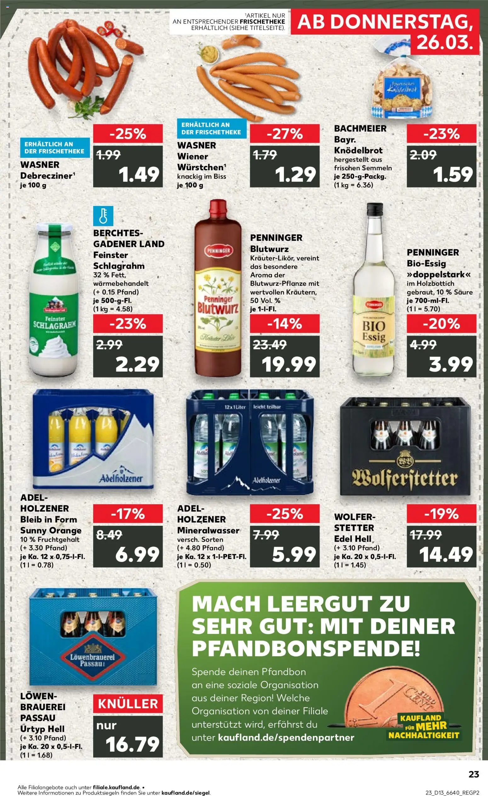 Kaufland Německo leták od 26.03.2026 | Strana: 23