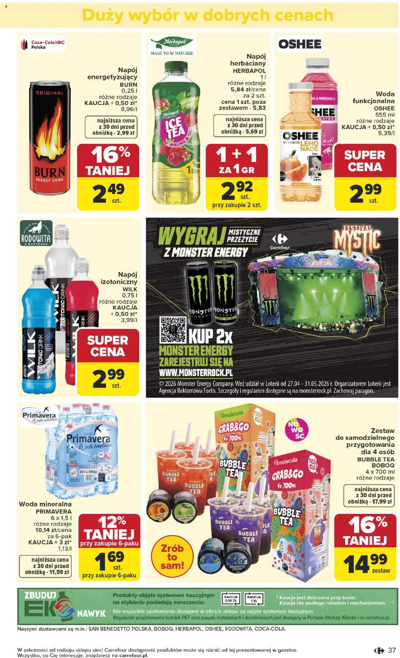 Carrefour gazetka od 27.04.2026 | Strona: 39 | Produkty: Malina, Woda źródlana, Woda