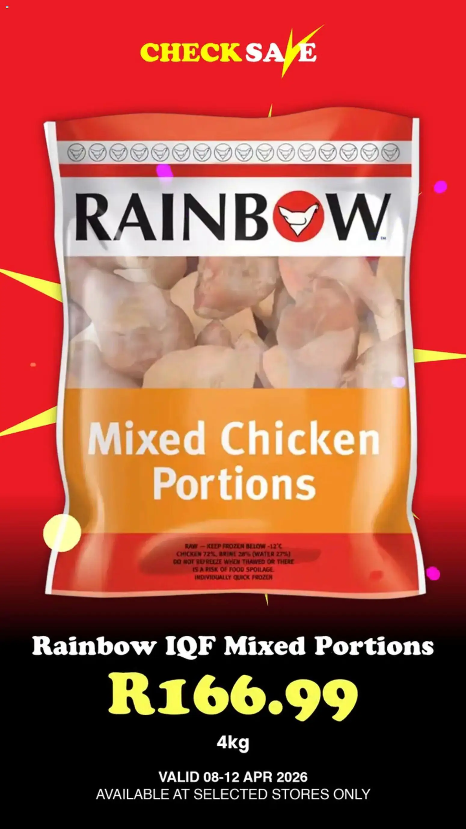 New Check Save catalogue – valid from 08.04.2026 | Page: 6 | Products: Chicken, Water