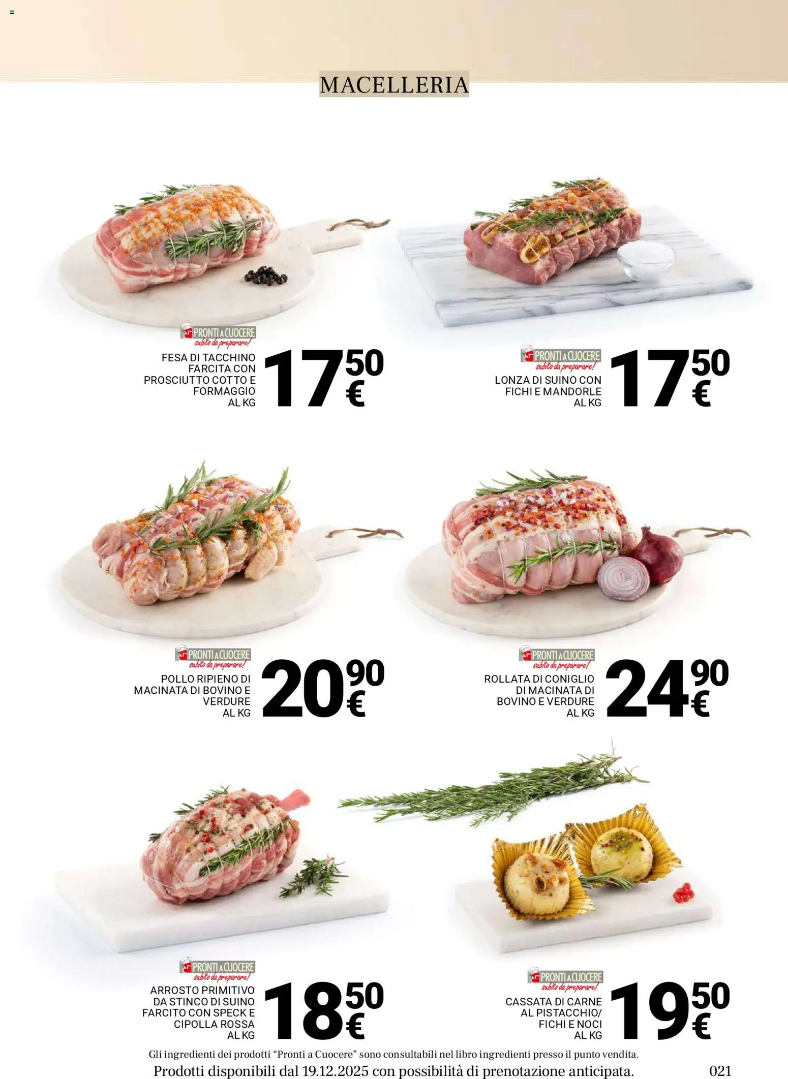 Volantino Gulliver del 17.11.2025 | Pagina: 21 | Prodotti: Prosciutto Cotto, Suino, Tacchino, Prosciutto