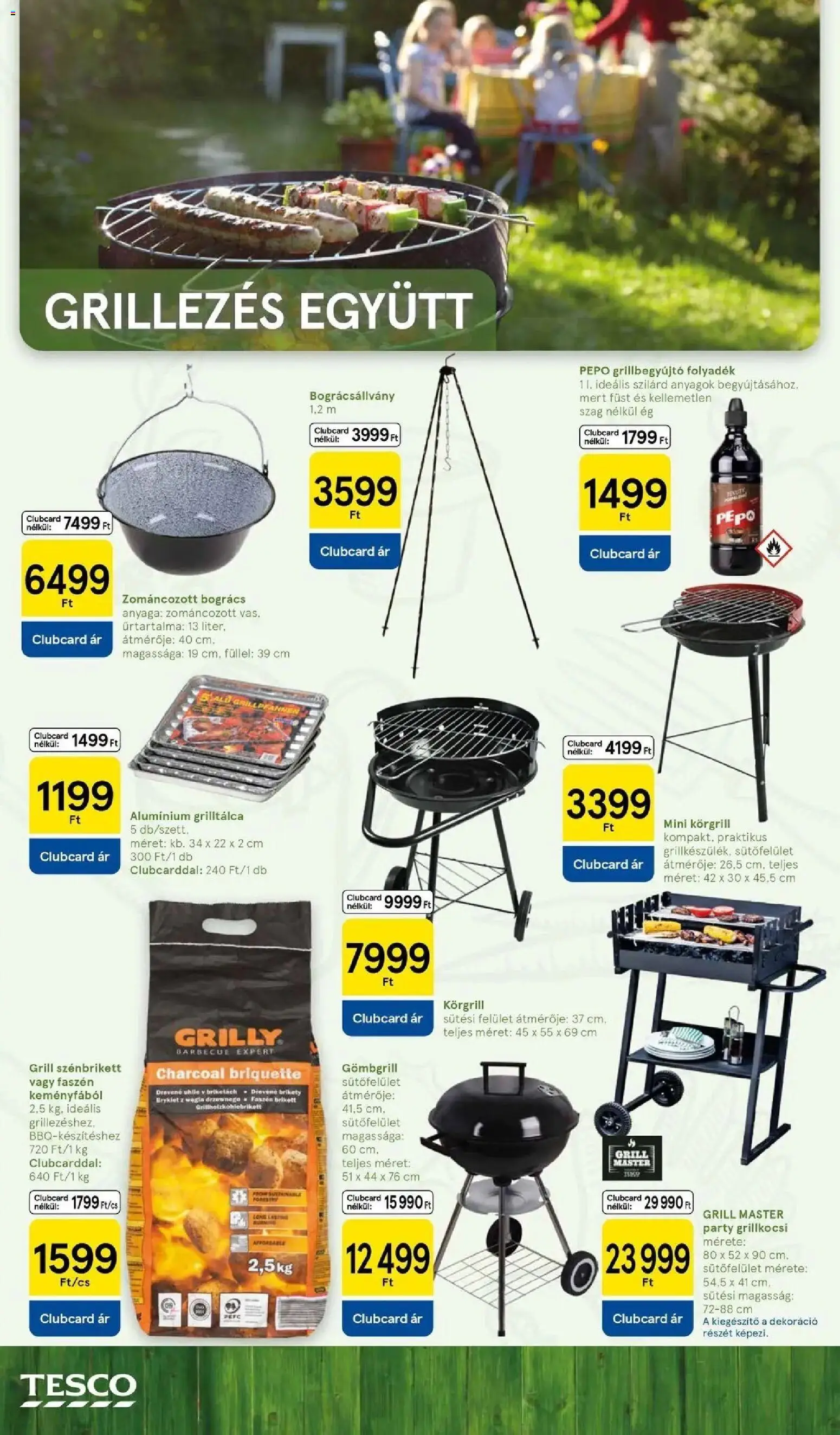 Tesco akciós ujság - amely érvényes a következő dátumtól: 08.04.2026 | Oldal: 4 | Termékek: Grilltálca, Grill, Bogrács, Dekoráció