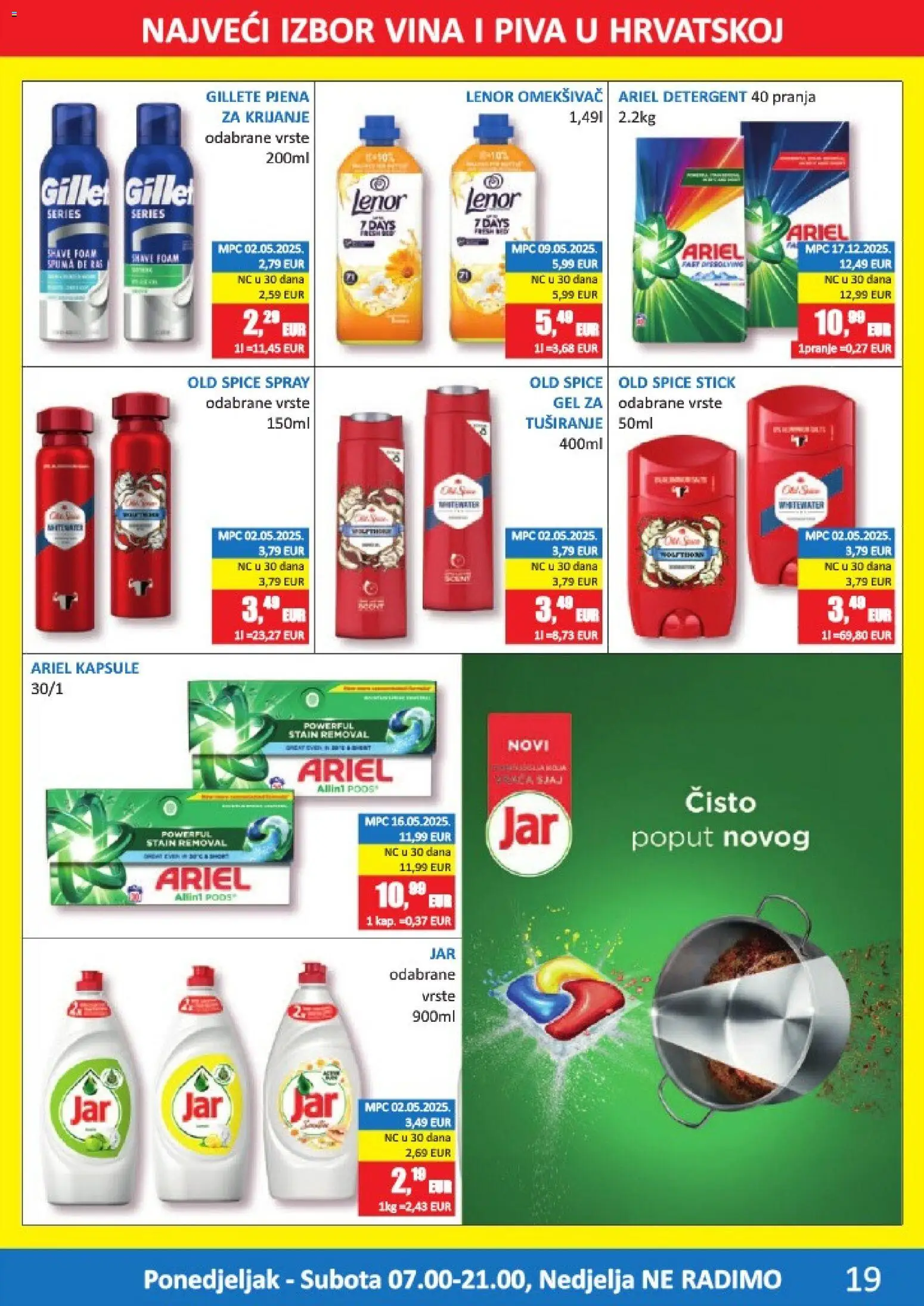 Vrutak katalog | vrijedi od 13.04.2026 | Stranica: 19 | Proizvodi: Omekšivač, Old Spice, Ariel, Lenor