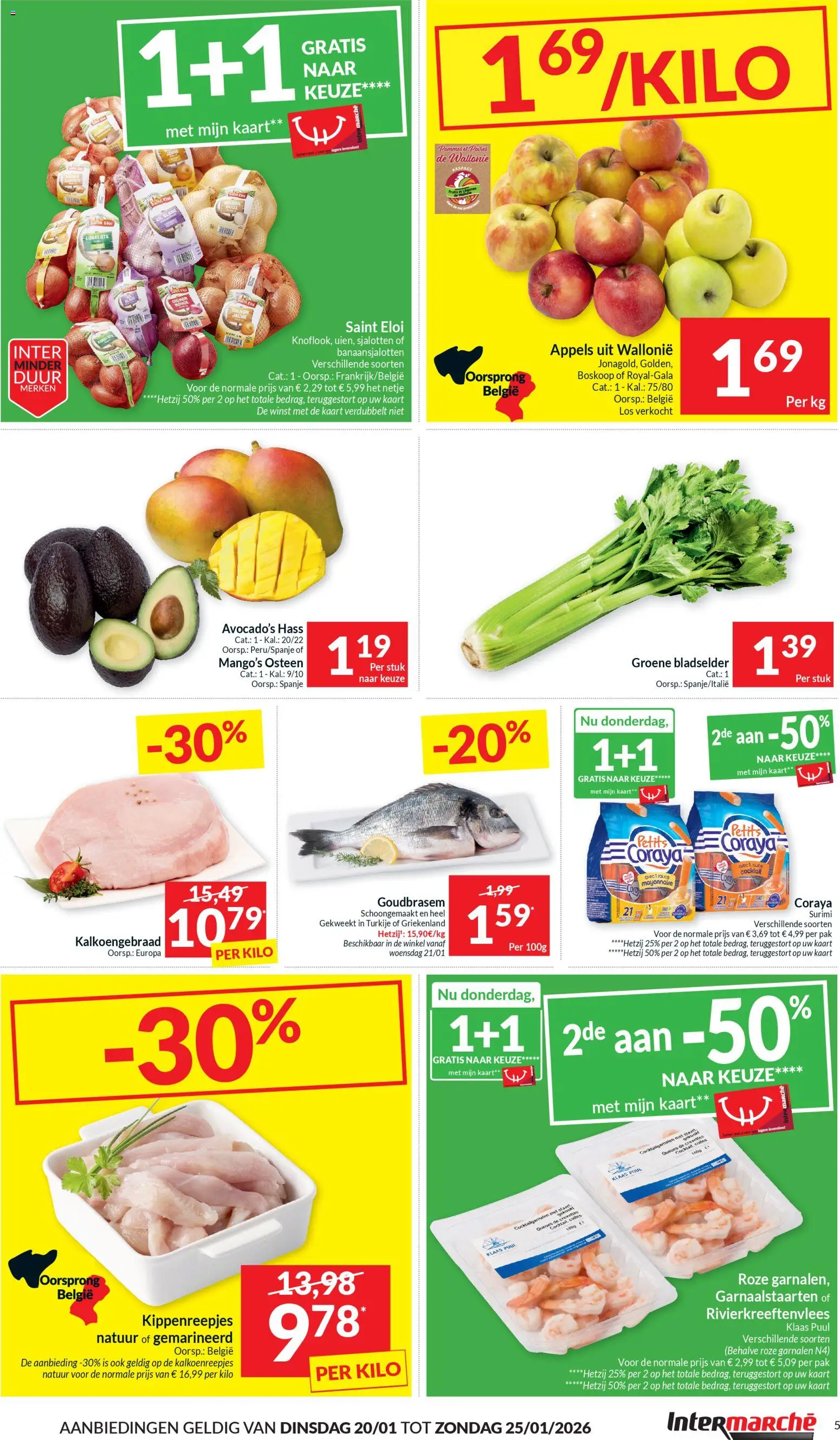 {H1} | Pagina: 5 | Producten: Appels, Kaart, Kekszek