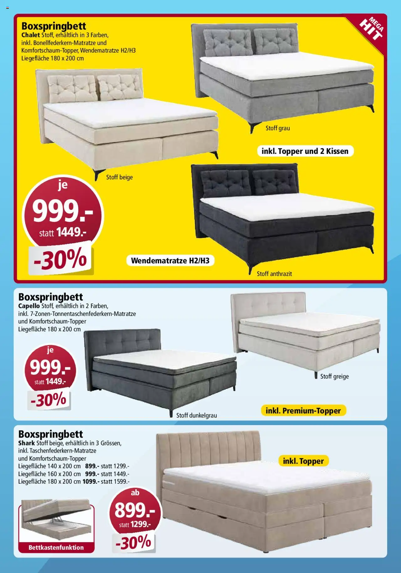 Otto's Online Katalog ab 31.05.2025 | Seite: 26 | Produkte: Kissen, Topper, Boxspringbett