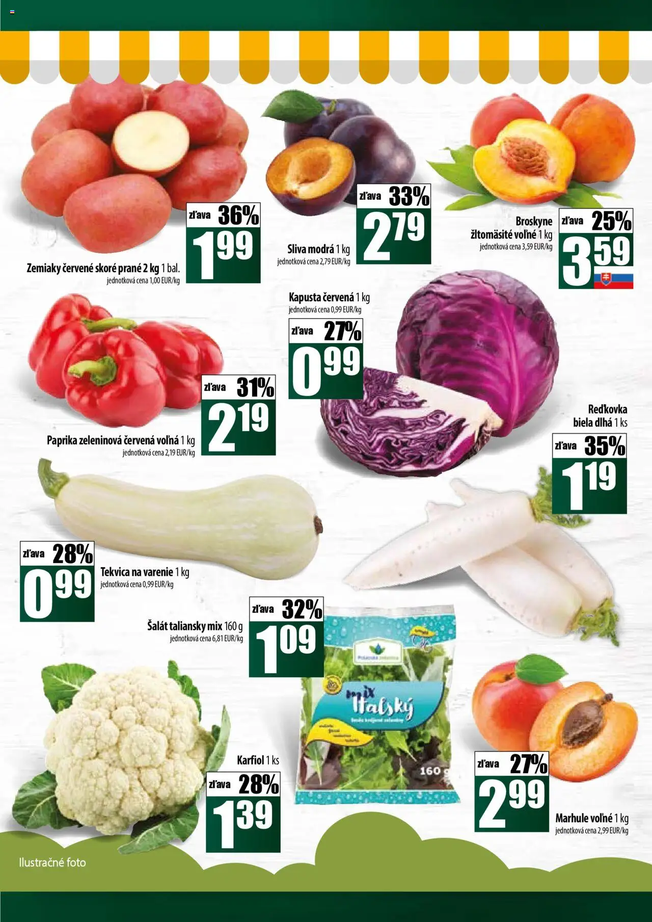 COOP Jednota široká ponuka │ platný od 17.07.2025 | Strana: 3 | Produkty: Kapusta, Kapusta červená, Šalát, Marhule
