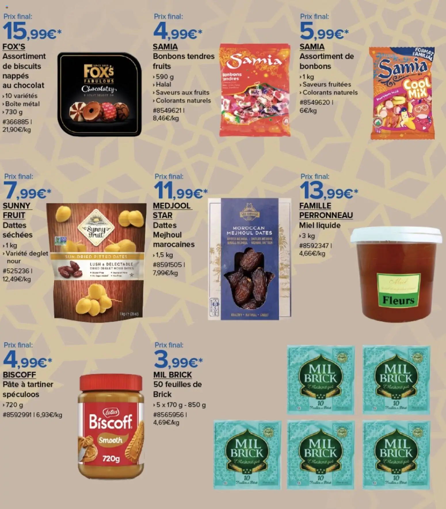 {H1} | Page: 3 | Produits: Pâte à tartiner, Miel, Spéculoos, Biscuits