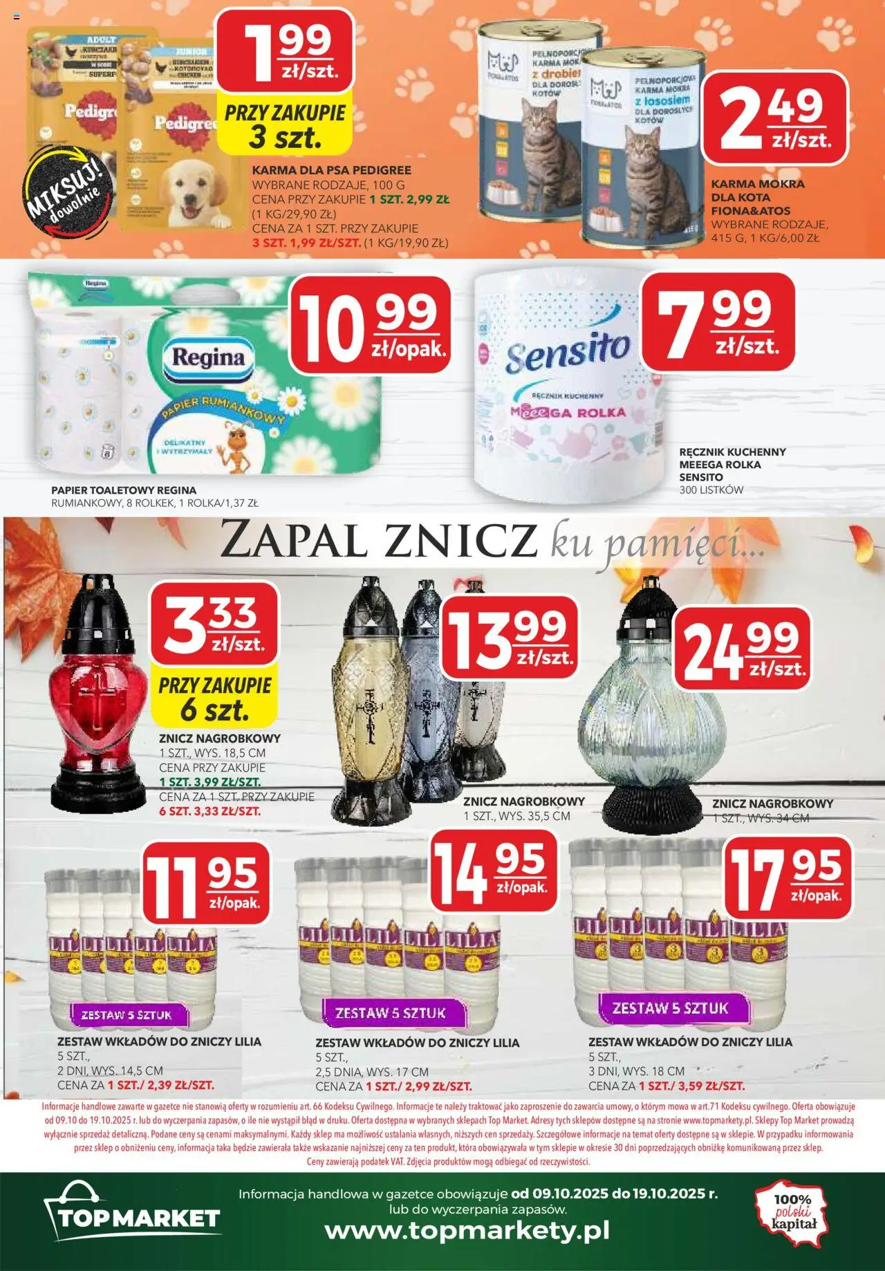 Top Market Gazetka mini od 09.10.2025 | Strona: 4 | Produkty: Papier toaletowy, Pedigree, Karma dla psa pedigree, Karma dla psa