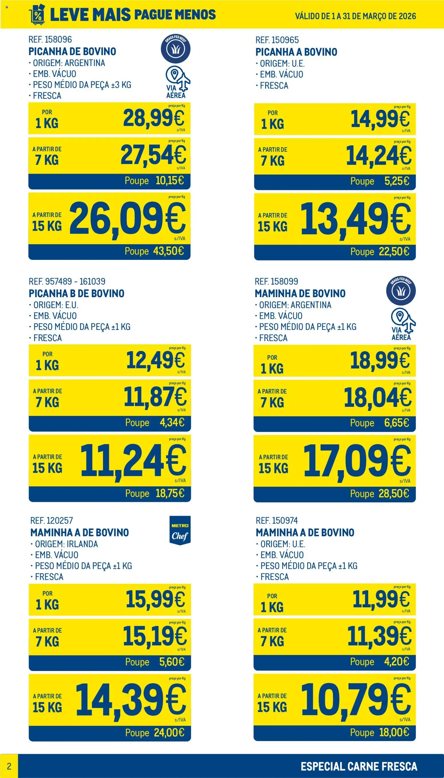 Makro Leve Mais Pague Menos - Carne Fresca │ válido de 01.03.2026 | Página: 2 | Produtos: Carne