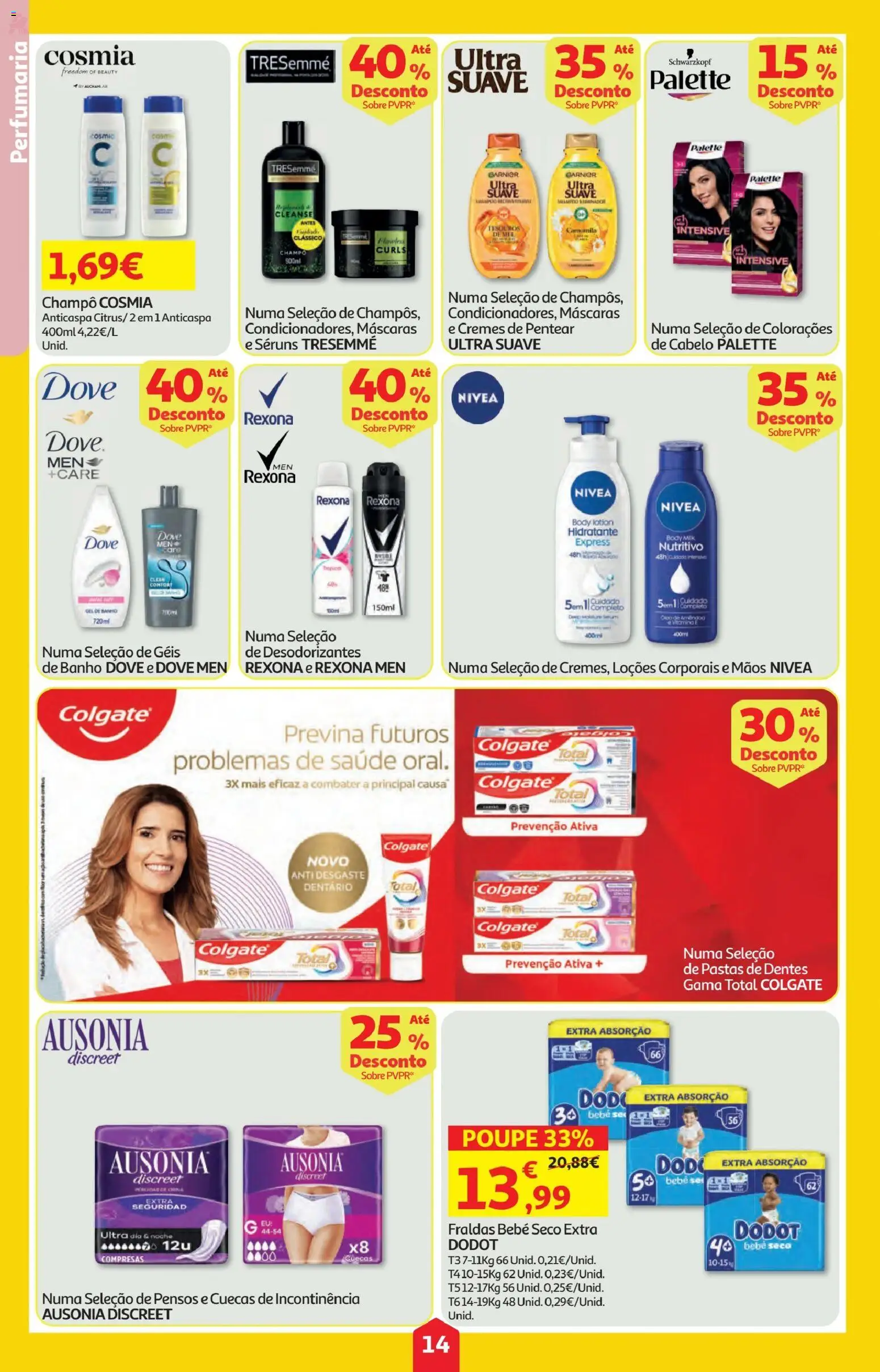 Minipreço folheto │ válido de 26.02.2026 | Página: 14 | Produtos: Fraldas, Banho, Mel, Cuecas