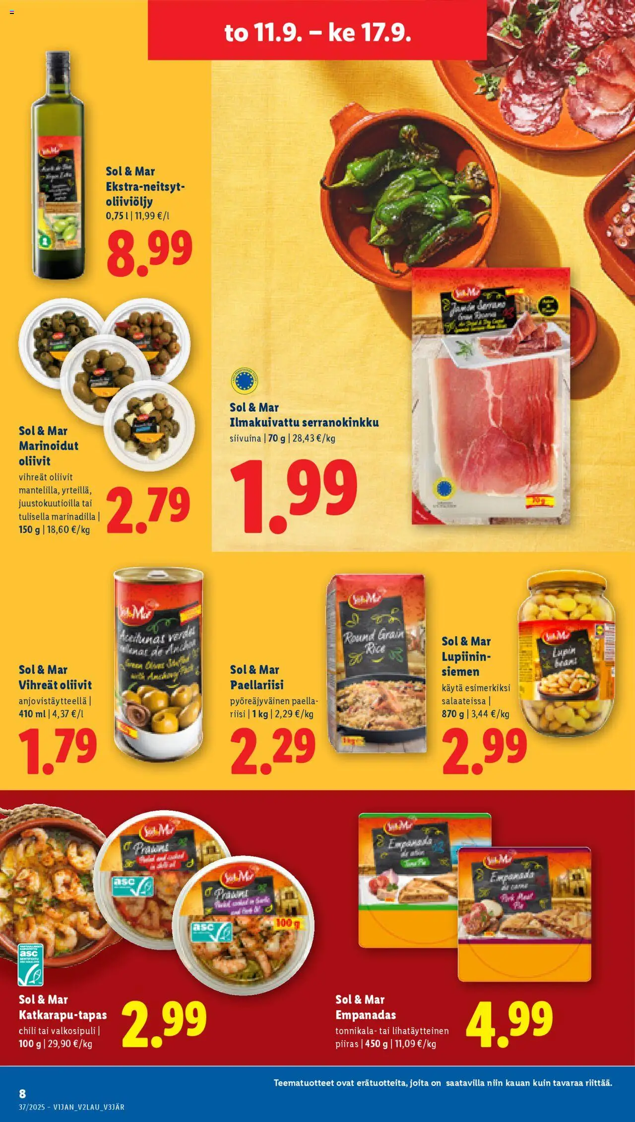 Lidl tarjoukset - Rovaniemi – voimassa 11.09.2025 alkaen | Sivu: 10 | Tuotteet: Valkosipuli, Oliiviöljy, Vihreät oliivit, Riisi