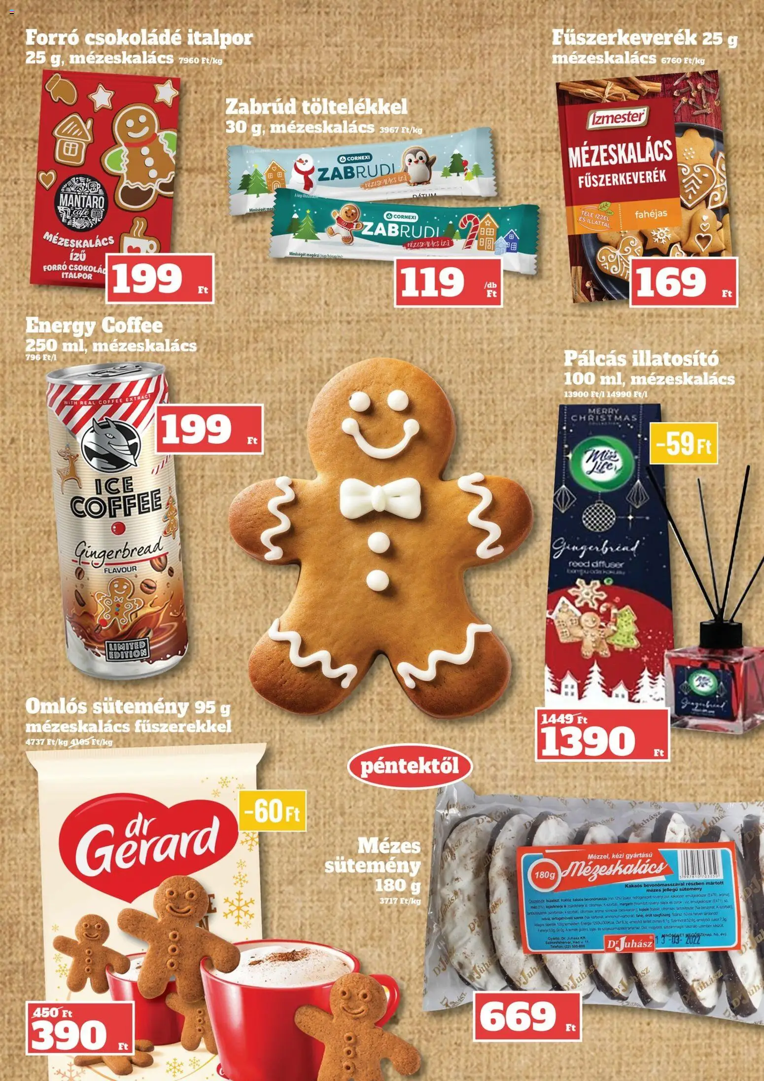 Family Diszkont akciós ujság - amely érvényes a következő dátumtól: 20.11.2025 | Oldal: 5 | Termékek: Fűszerkeverék, Mézeskalács, Csokoládé, Sütemény