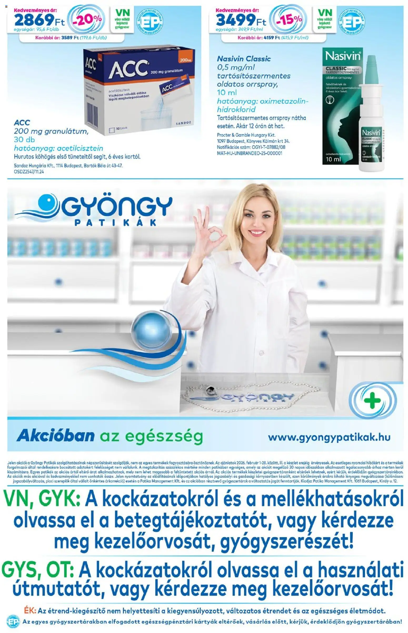 Gyöngy Patikák akciós ujság - amely érvényes a következő dátumtól: 01.02.2026 | Oldal: 20