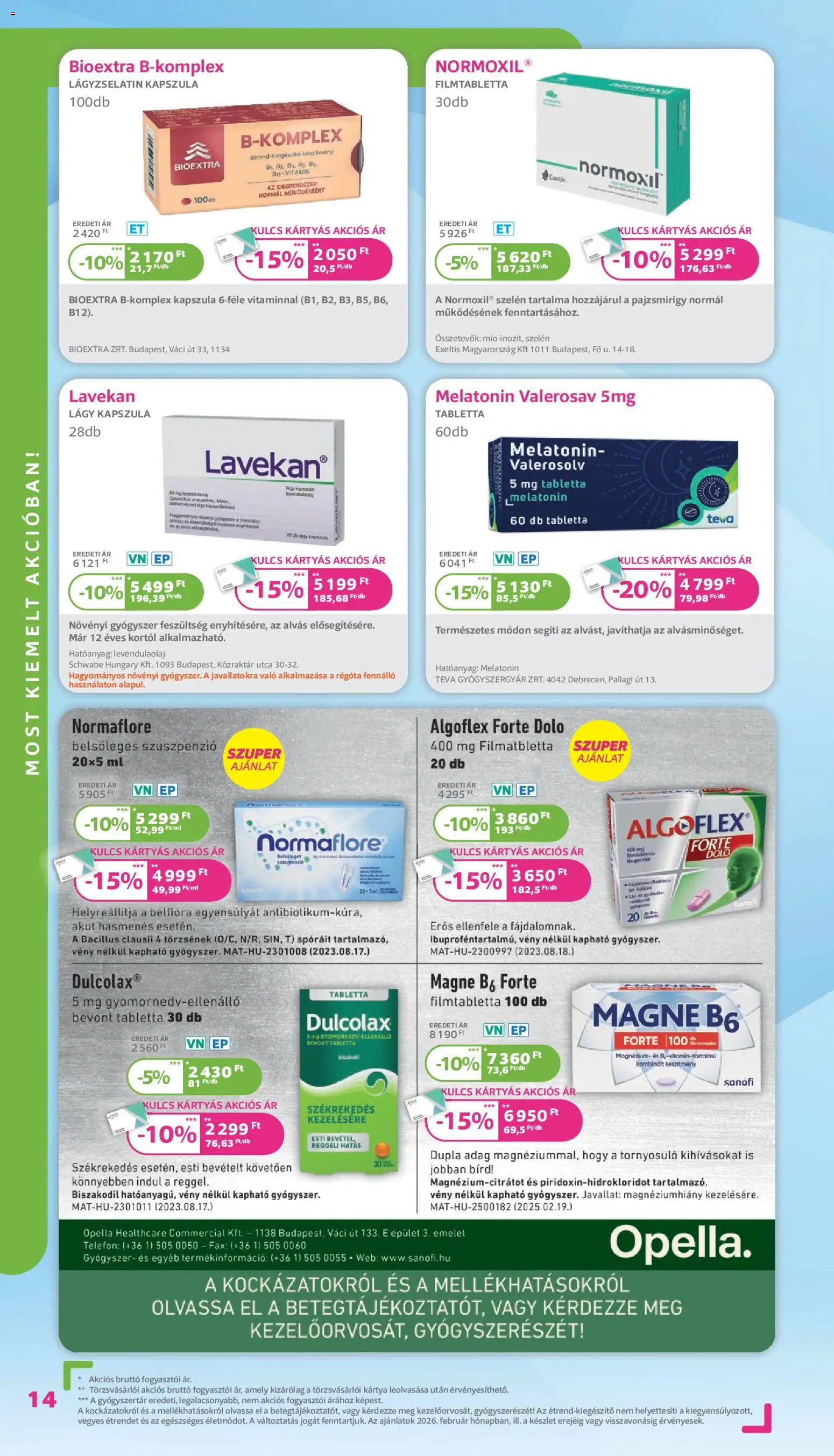 Kulcs Patika akciós ujság - amely érvényes a következő dátumtól: 01.02.2026 | Oldal: 14