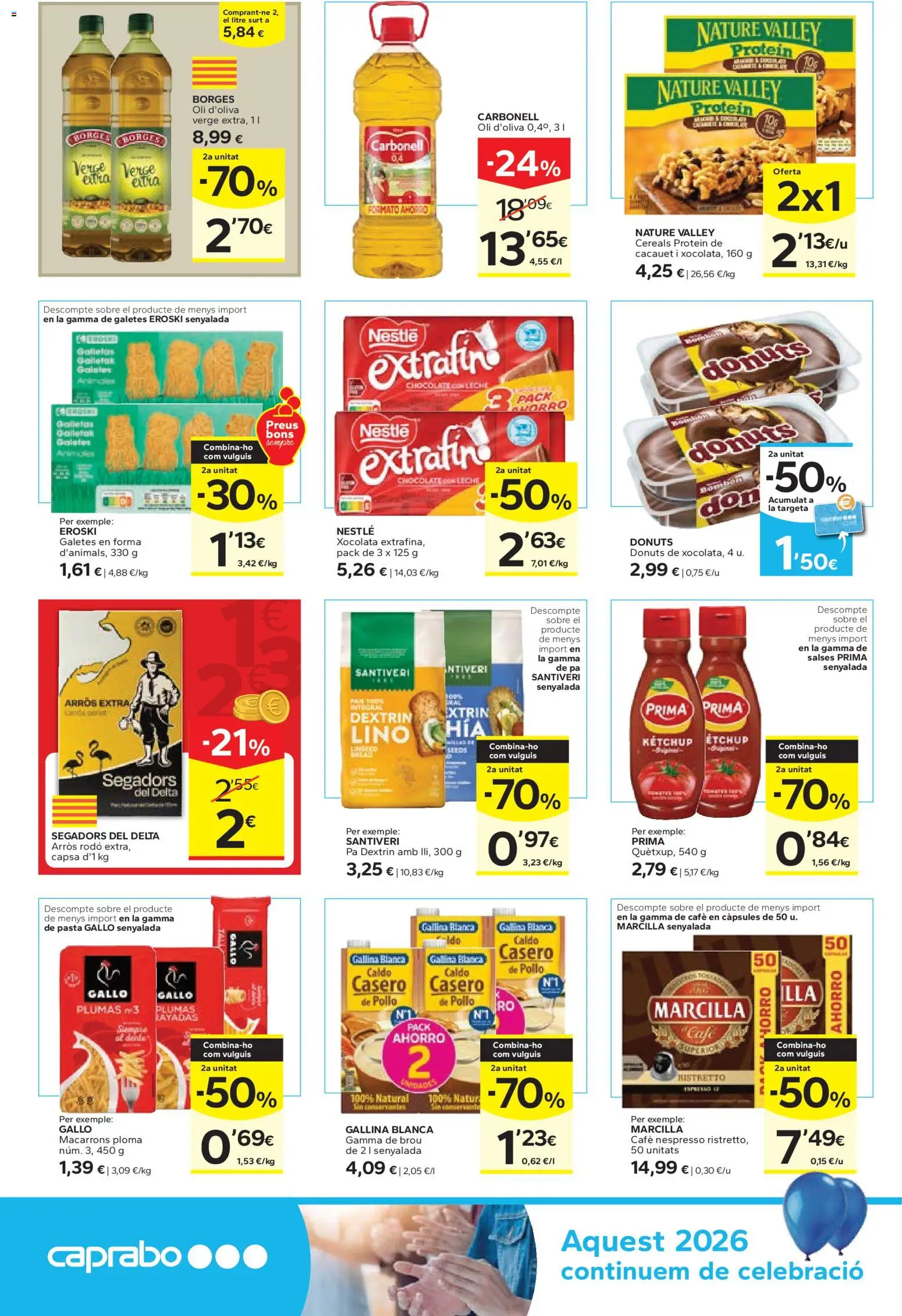 Caprabo folleto │ válido desde el 05.01.2026 | Página: 8 | Productos: Leche, Café, Chocolate, Chocolate con leche