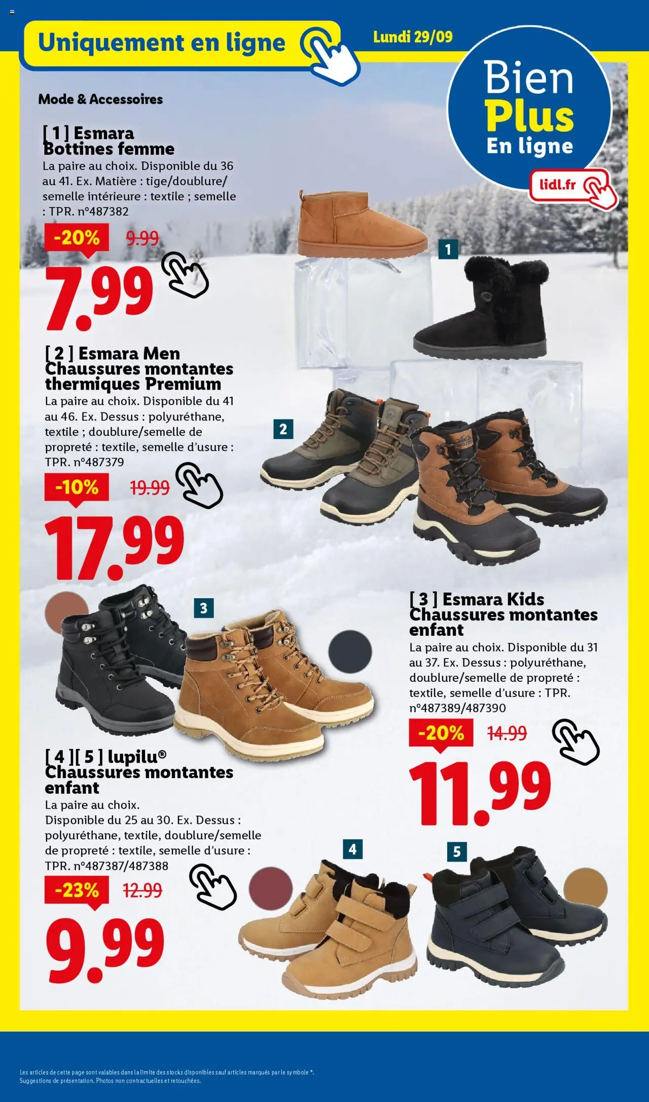 {H1} | Page: 7 | Produits: Bottines