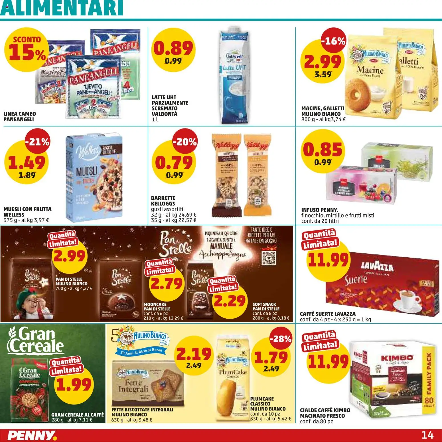 Volantino PENNY del 01.12.2025 | Pagina: 14 | Prodotti: Caffè, Frutta, Plumcake, Lavazza